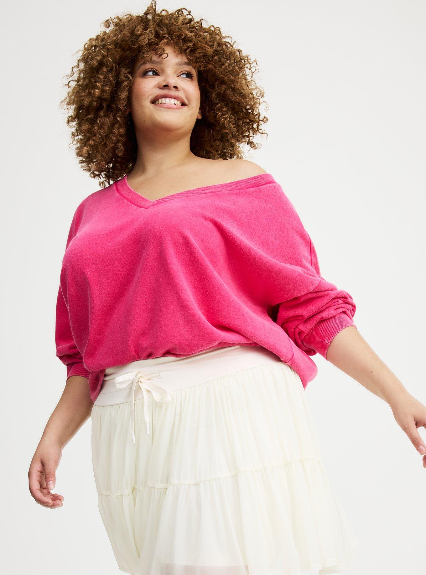 Drop Shoulder V-Neck Pullover