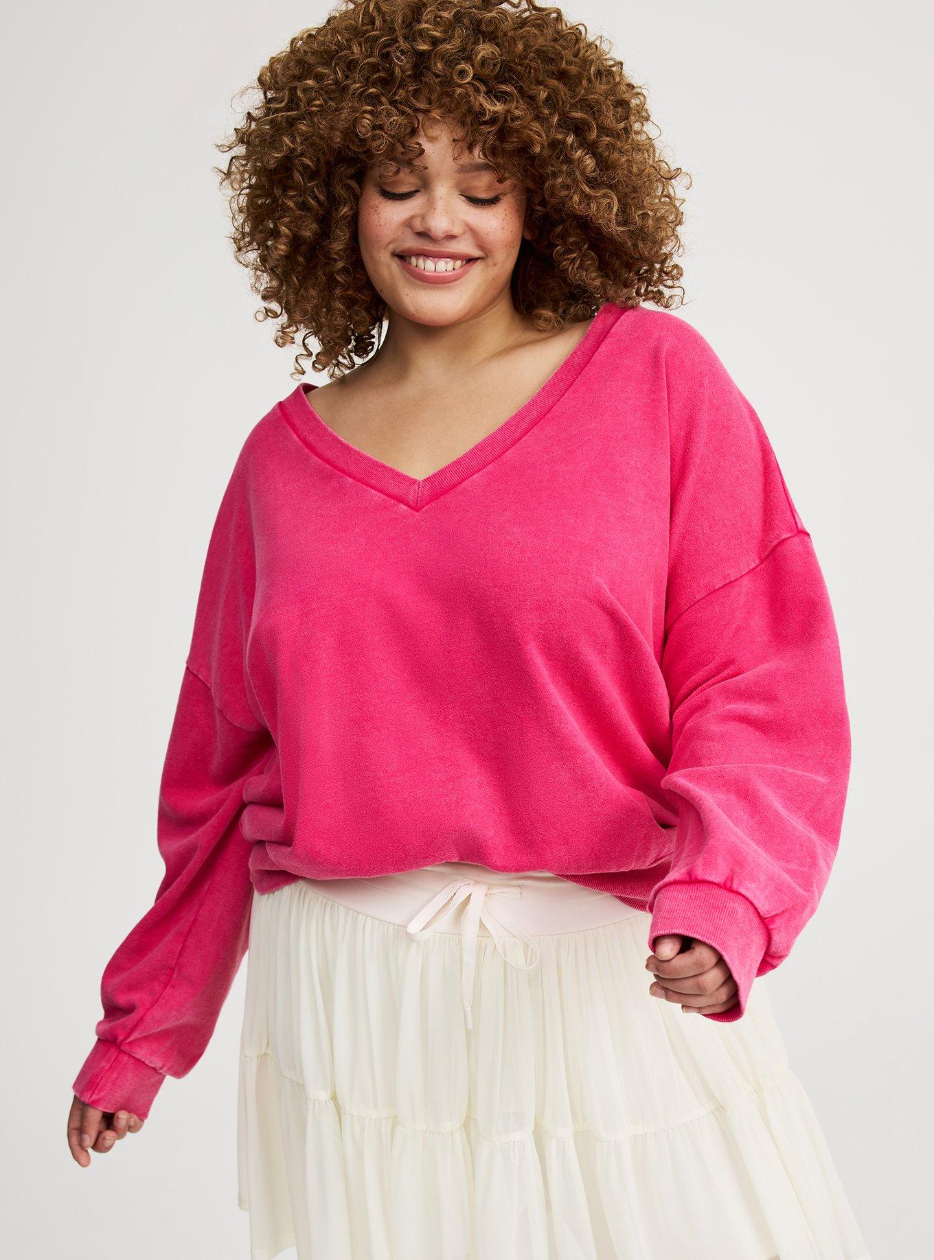 Drop Shoulder V-Neck Pullover
