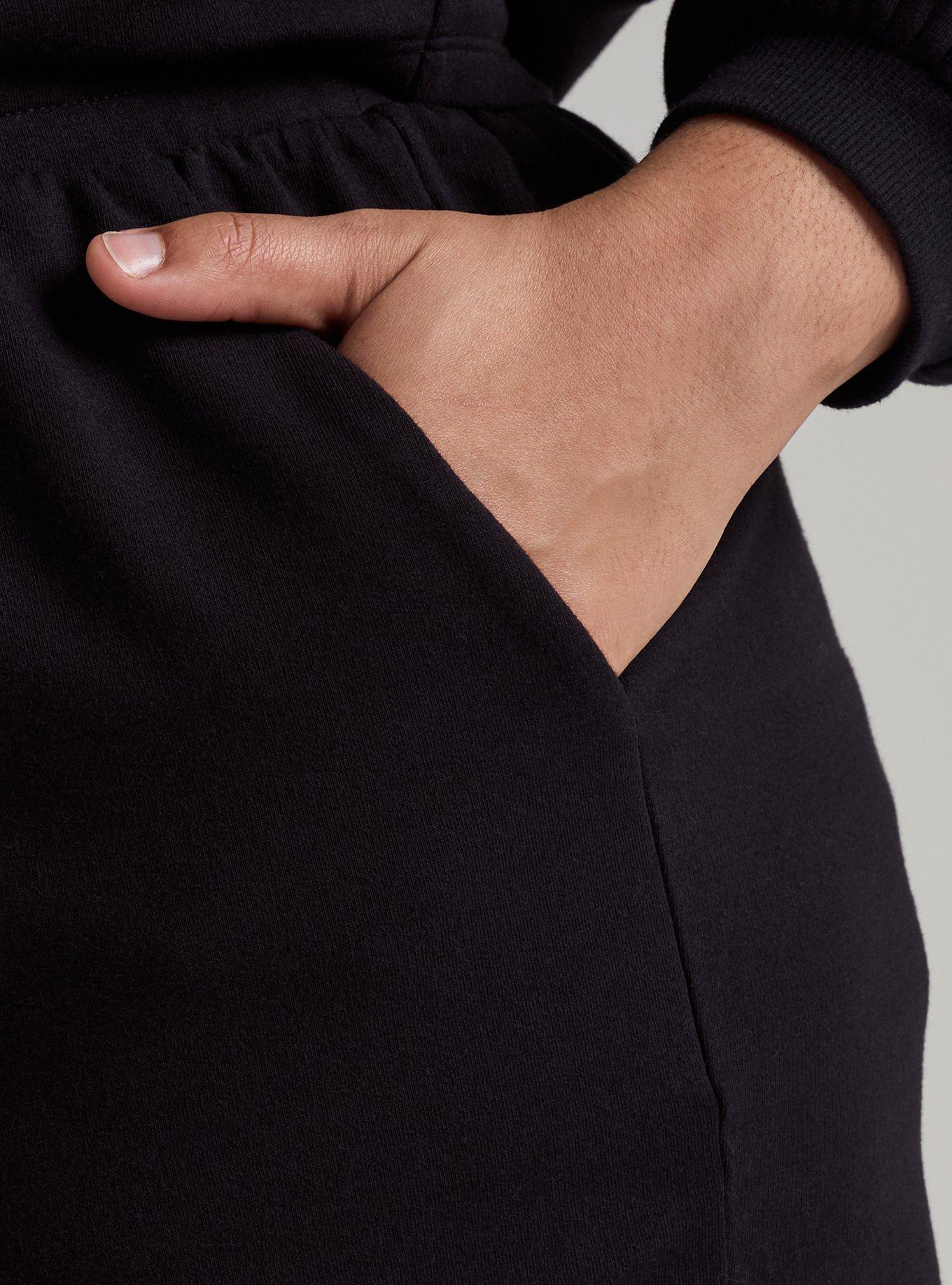 TRU Everyday Fleece Relaxed Active Short, DEEP BLACK, alternate