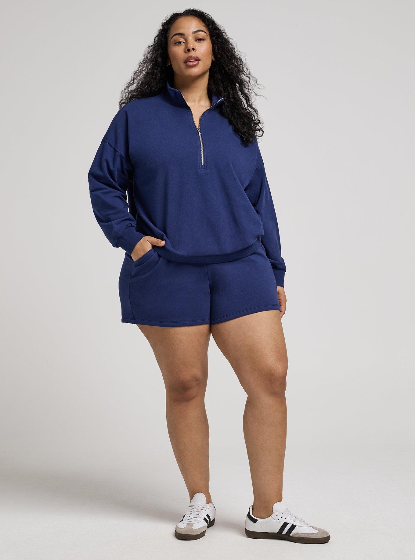 Plus Size - TRU Performance Rib Half-Zip Pullover - Torrid