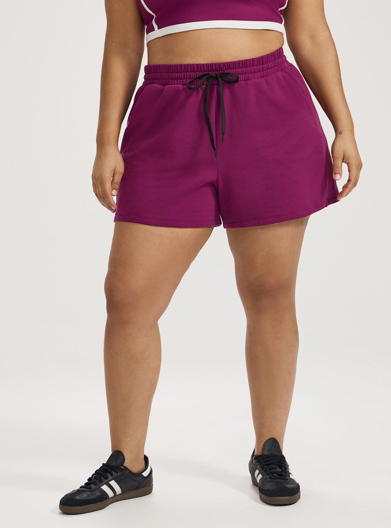 TRU Everyday Fleece Relaxed Active Short, PLUM CASPIA, alternate