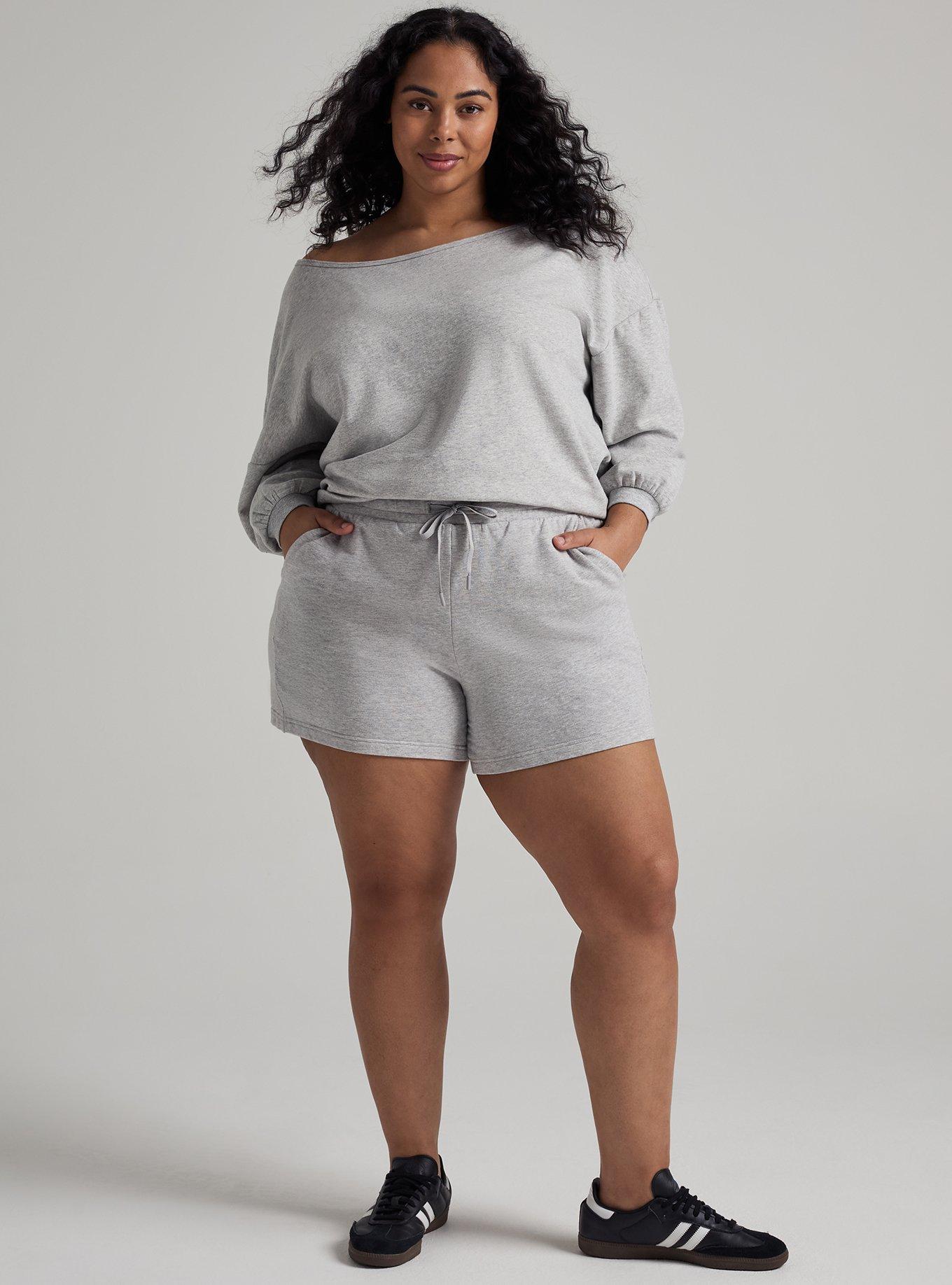 TRU Everyday Fleece Relaxed Active Short, LIGHTEST HEATHER GREY, hi-res
