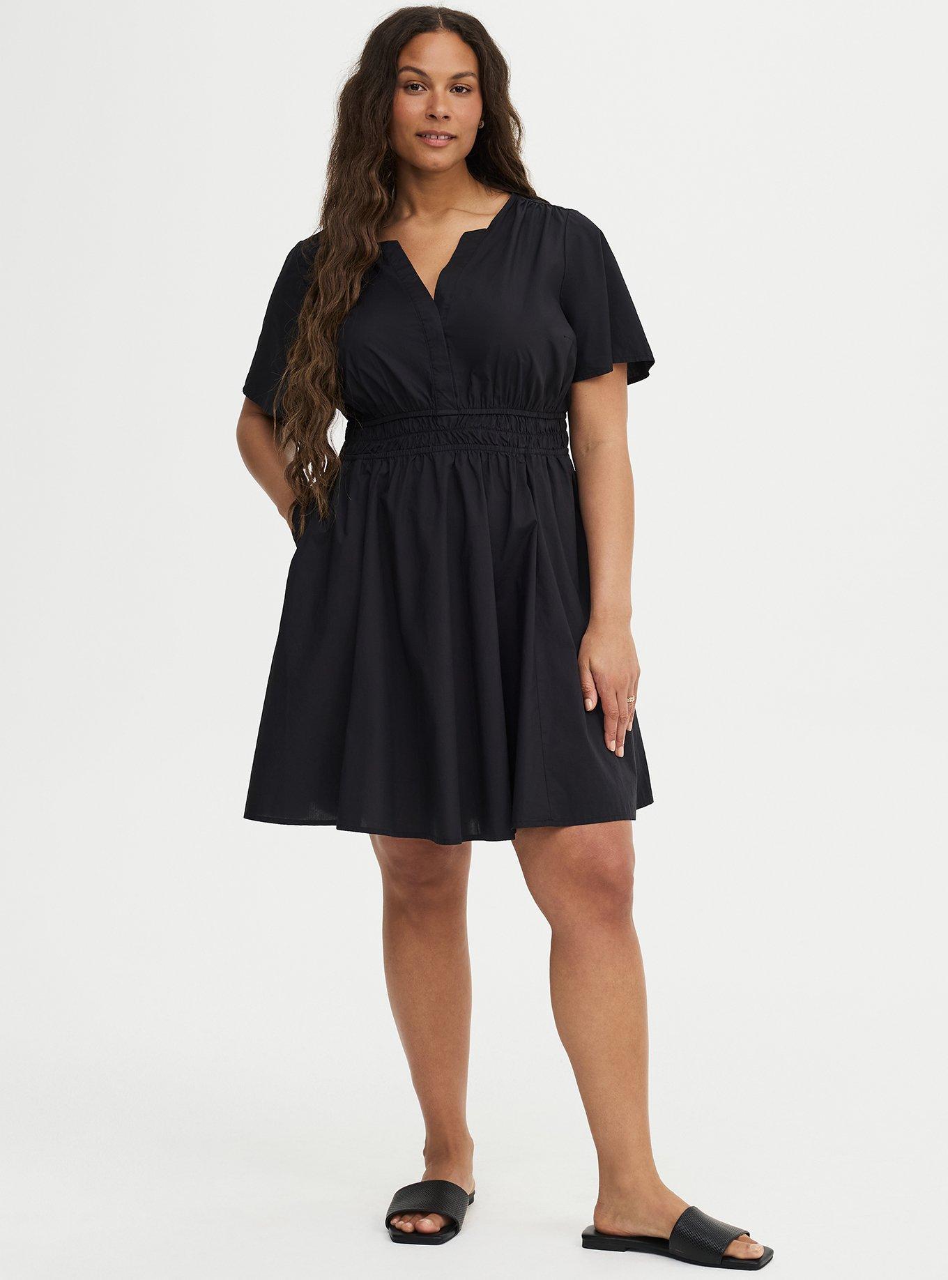 Skater Mini Dress, DEEP BLACK, alternate