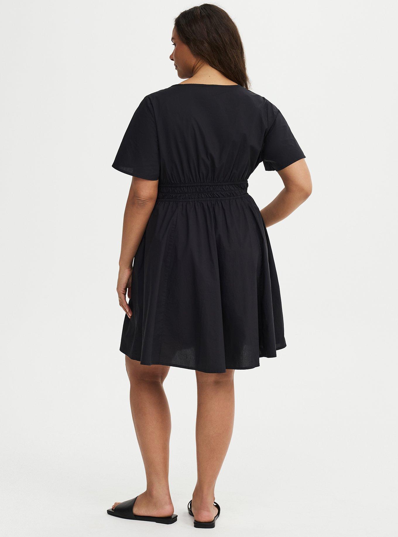 Skater Mini Dress, DEEP BLACK, alternate
