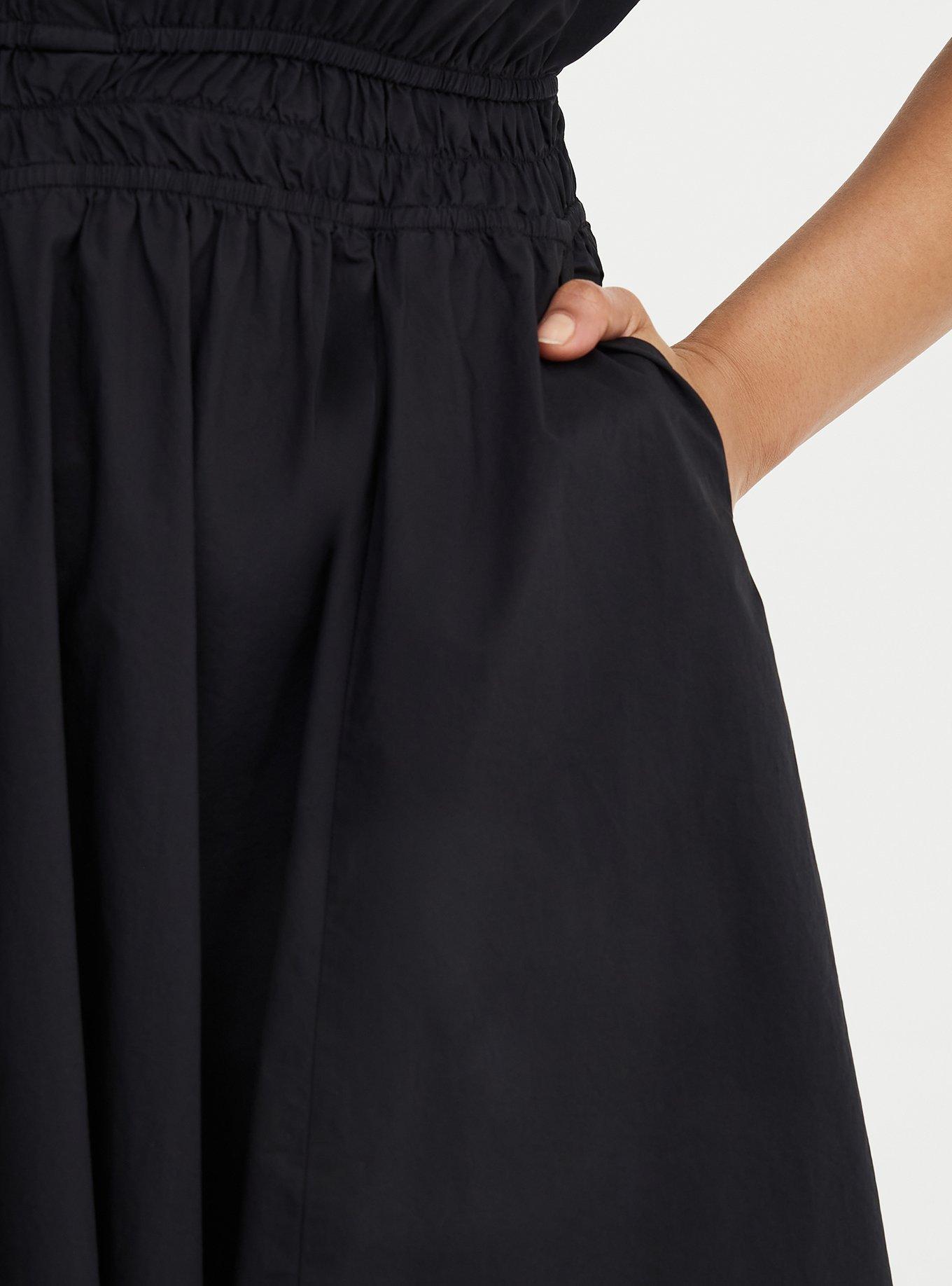 Skater Mini Dress, DEEP BLACK, alternate