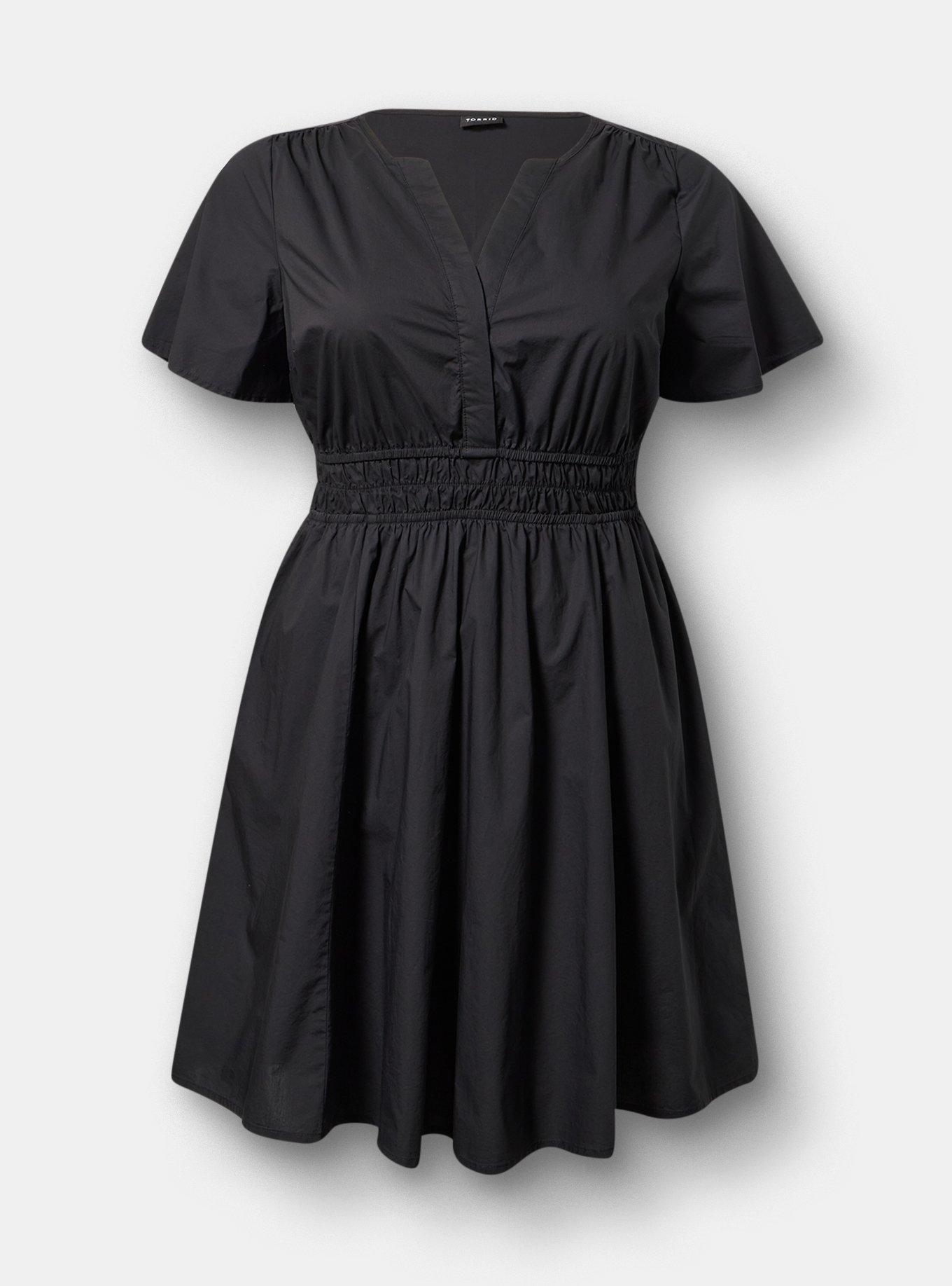 Skater Mini Dress, DEEP BLACK, hi-res