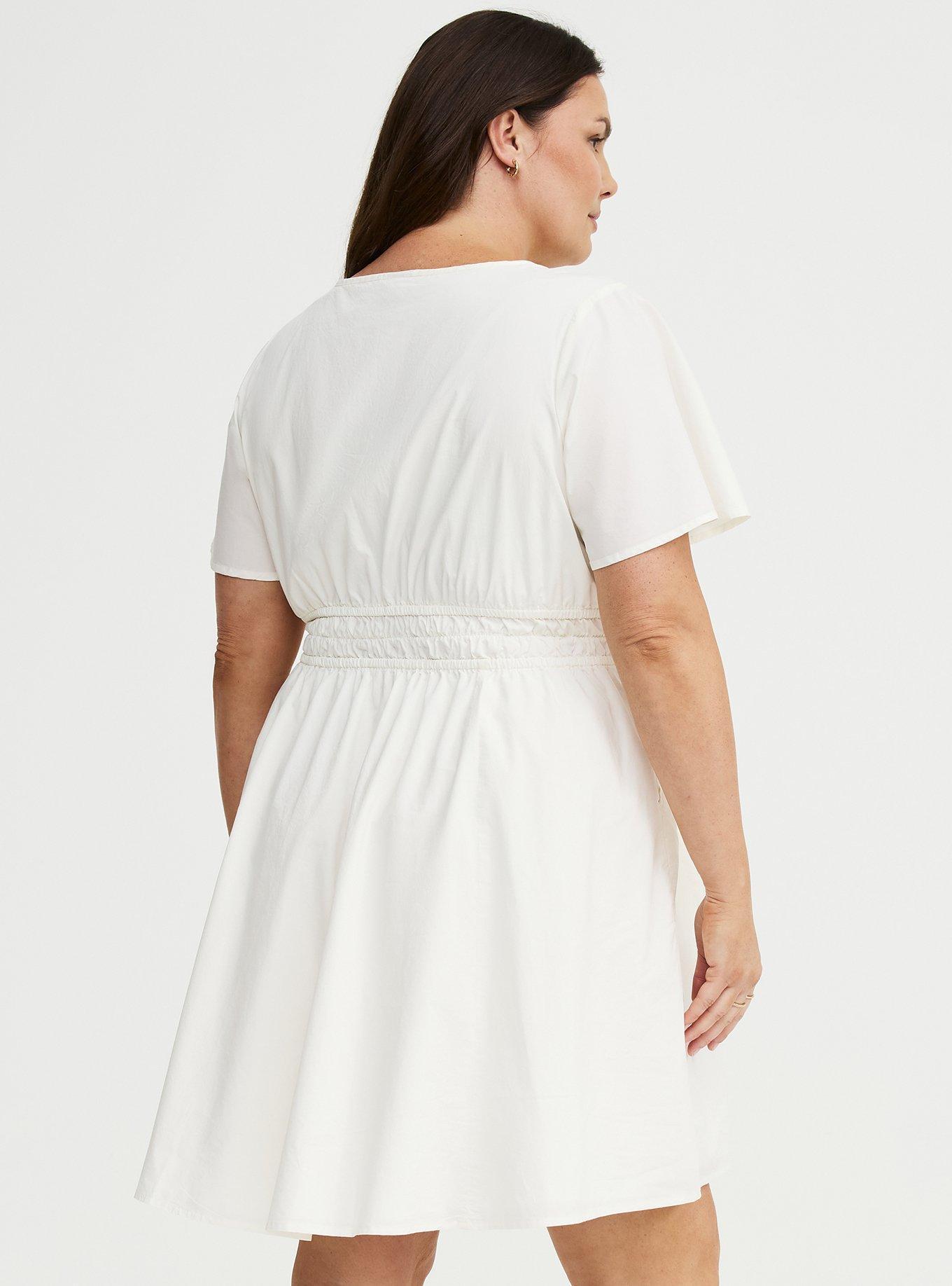 Skater Mini Dress, CLOUD DANCER, alternate