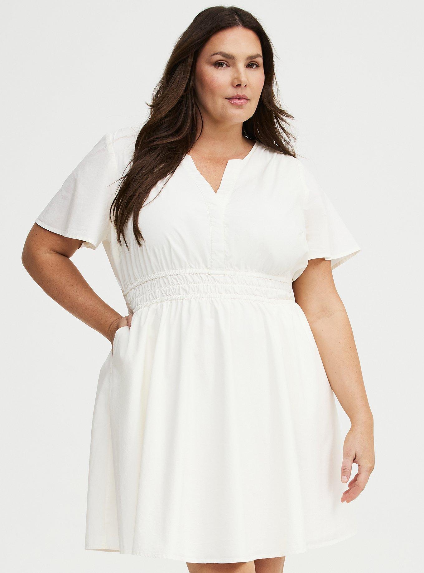 Skater Mini Dress, CLOUD DANCER, hi-res