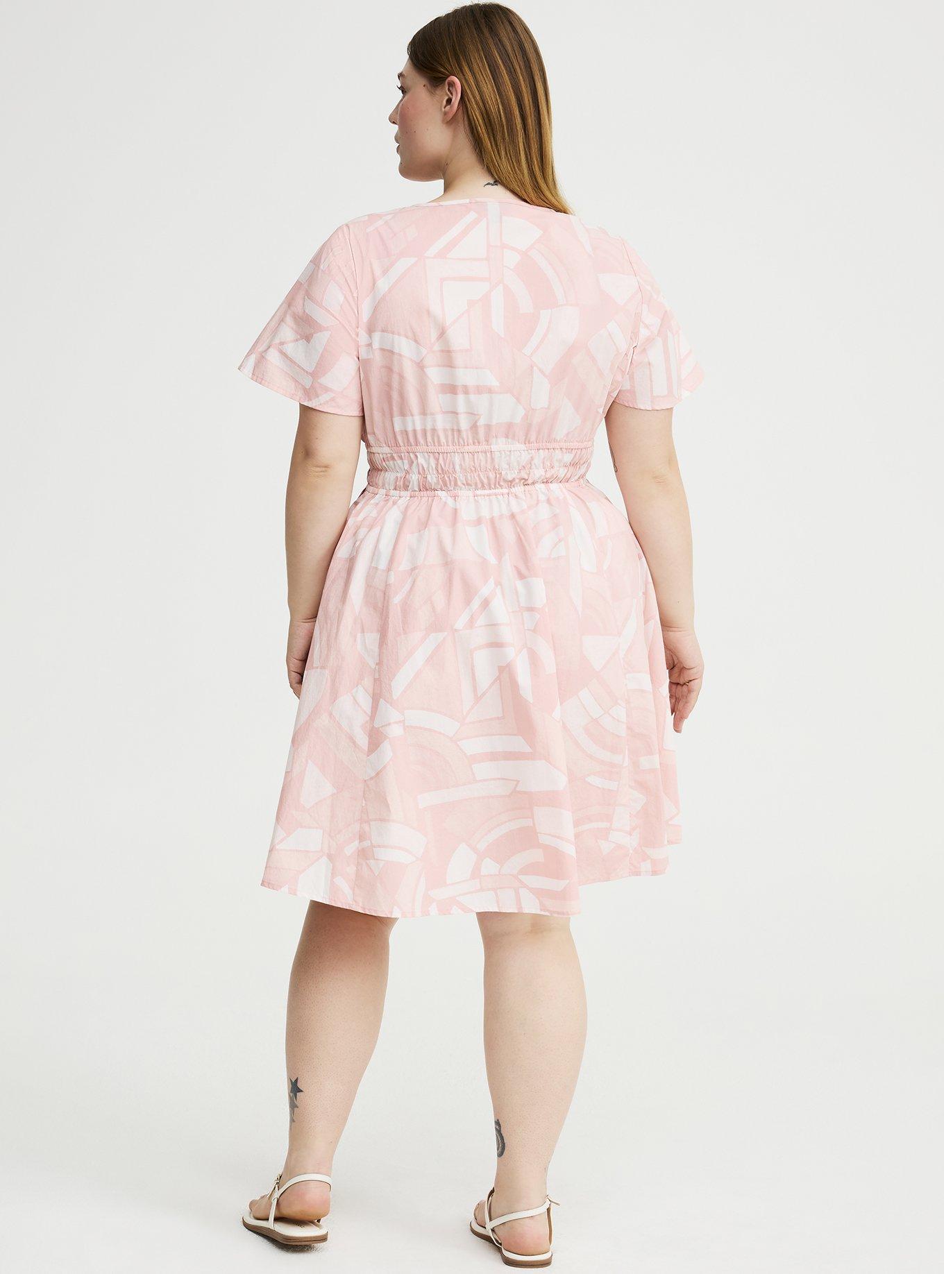 Skater Mini Dress, GEO STORY PEACH, alternate