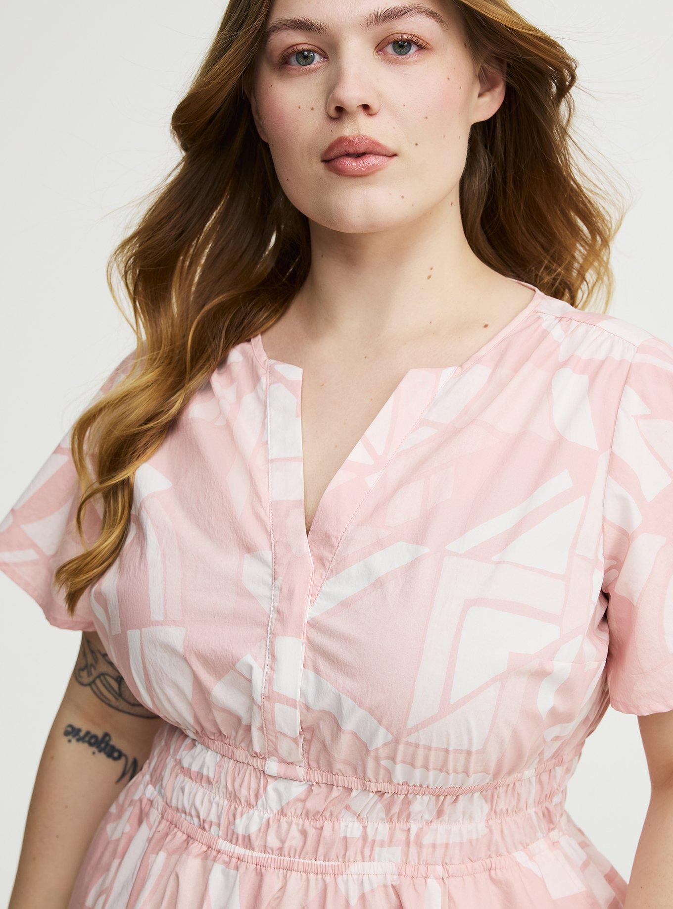 Skater Mini Dress, GEO STORY PEACH, alternate