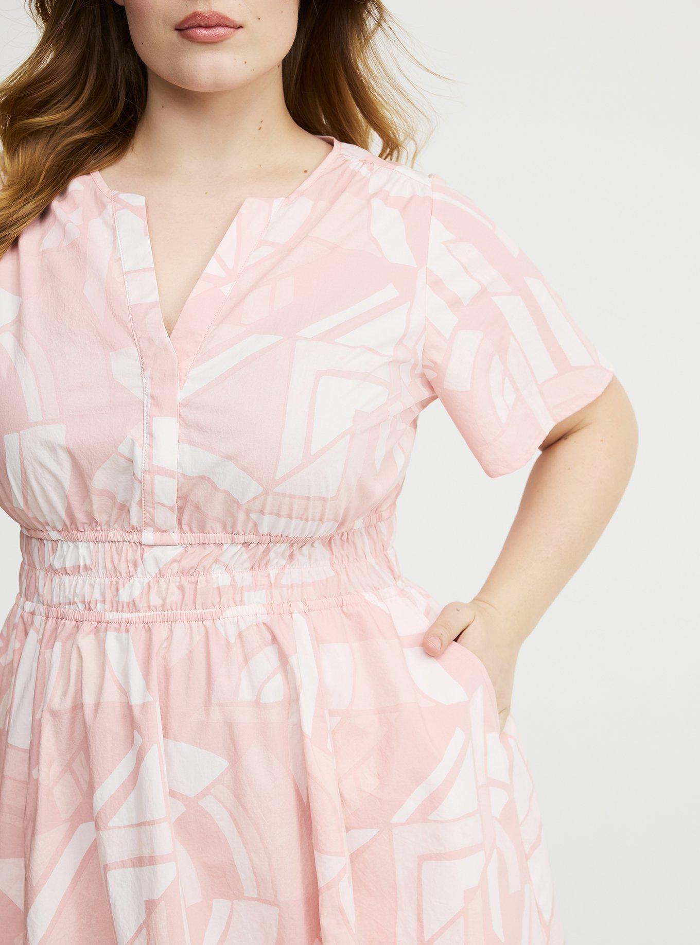 Skater Mini Dress, GEO STORY PEACH, alternate