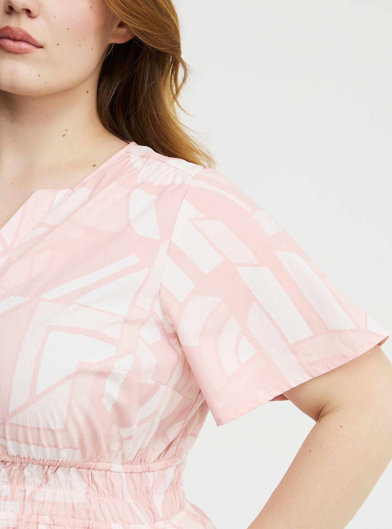 Skater Mini Dress, GEO STORY PEACH, alternate