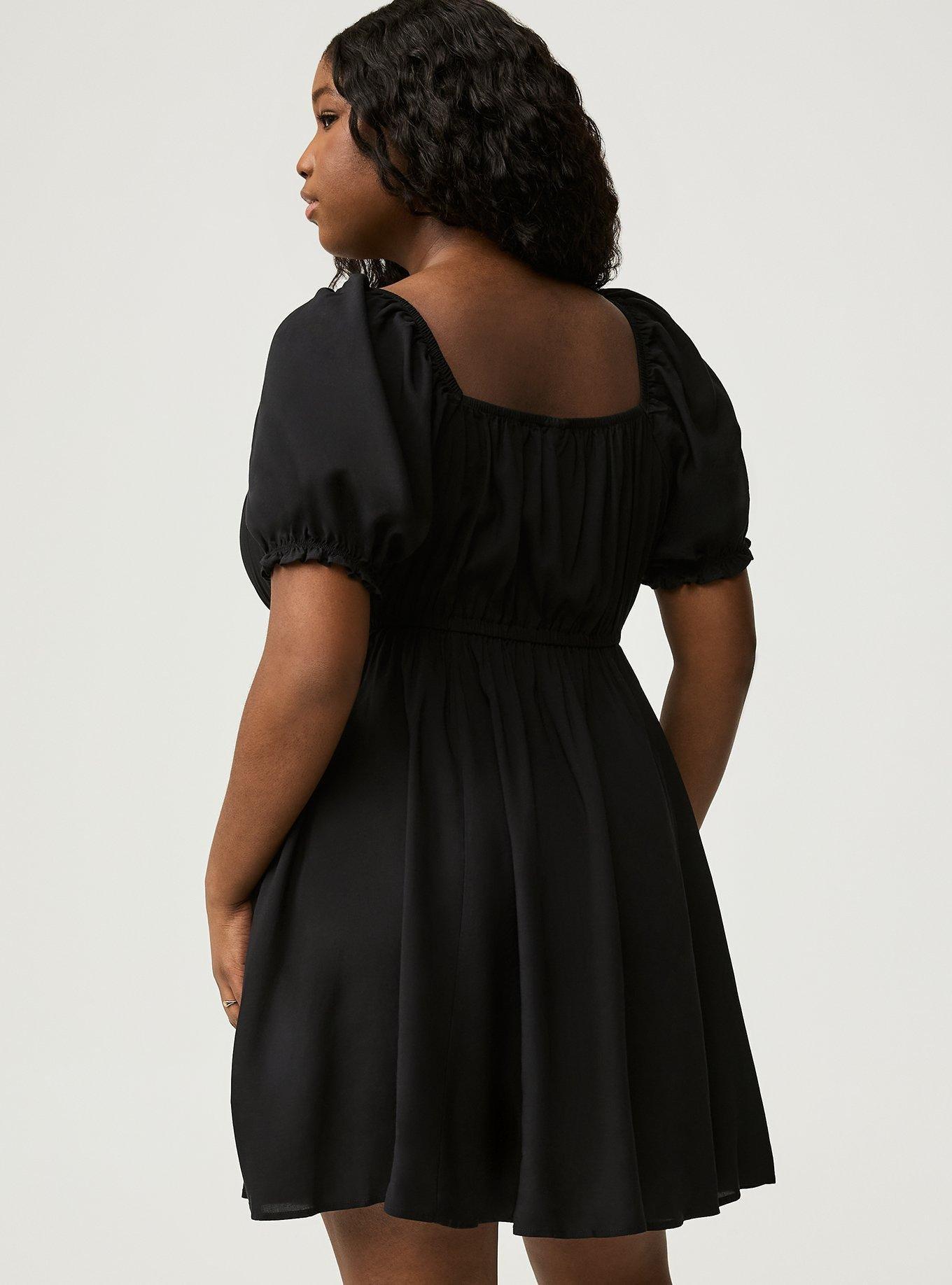 Mini Puff-Sleeve Dress