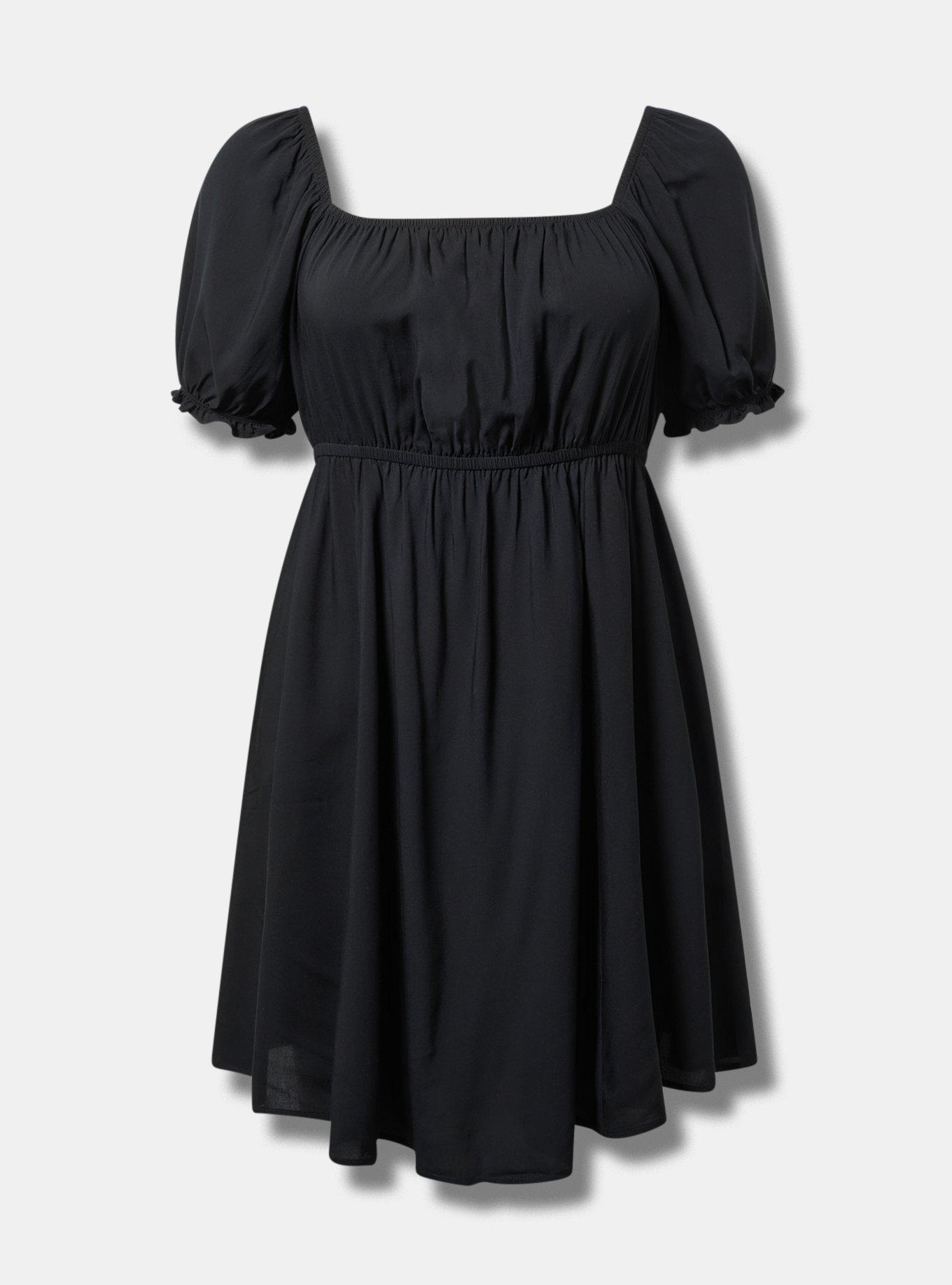 Mini Puff-Sleeve Dress