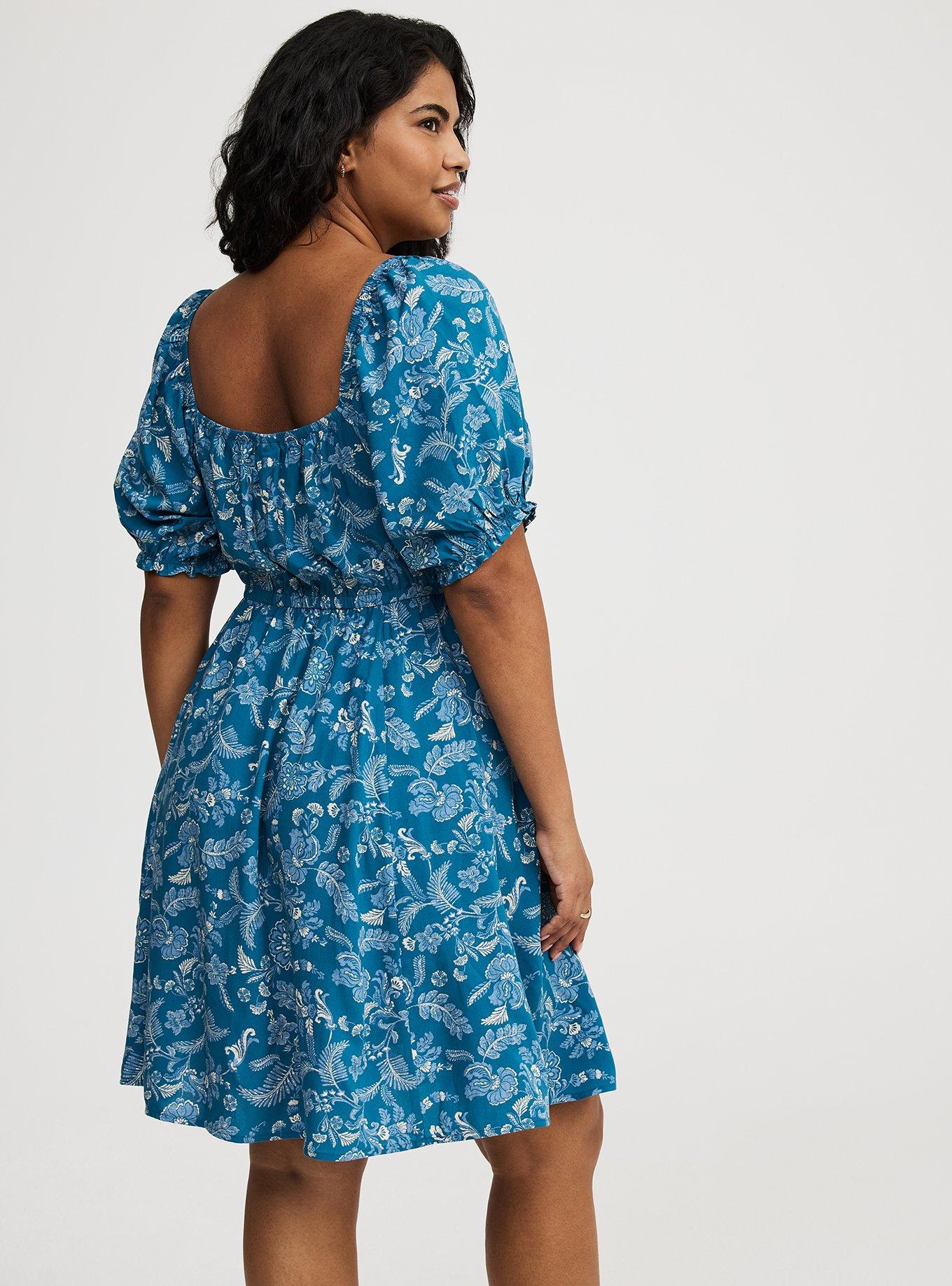 Mini Puff-Sleeve Dress