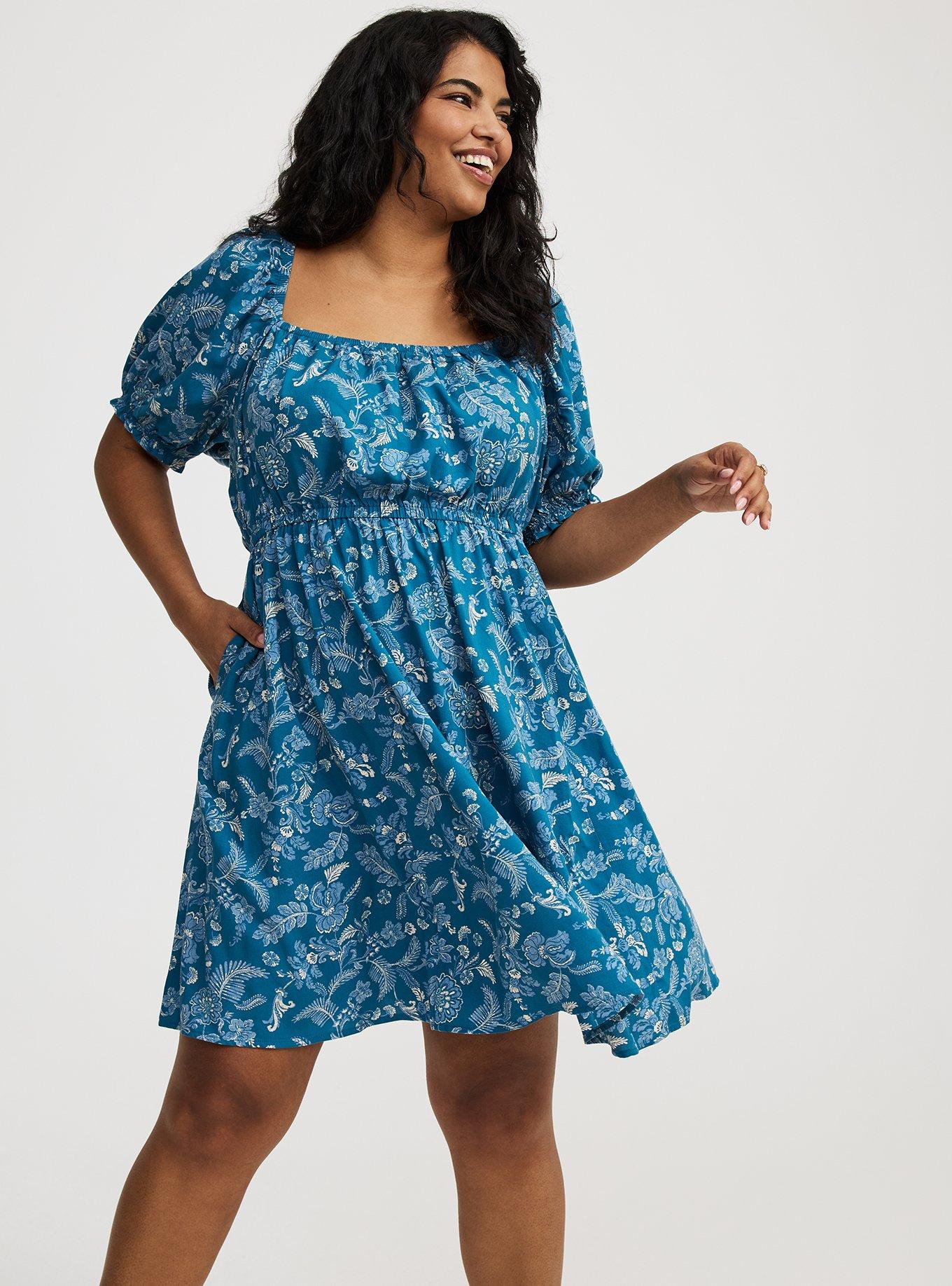 Mini Puff-Sleeve Dress