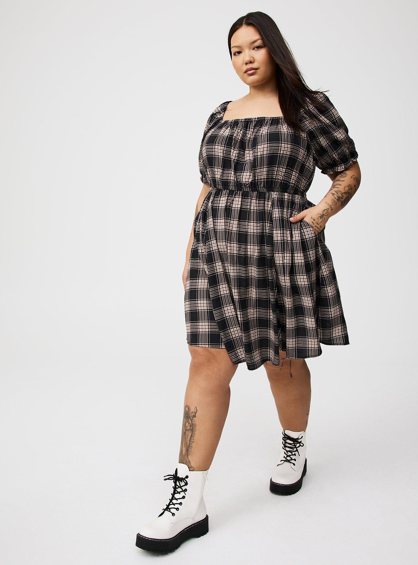 Mini Puff-Sleeve Dress