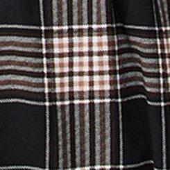 Mini Puff-Sleeve Dress, ELATION PLAID  DEEP BLACK, swatch