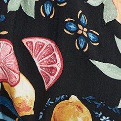 Puff Sleeve Mini Dress, FRUITY PICNIC BLACK, swatch