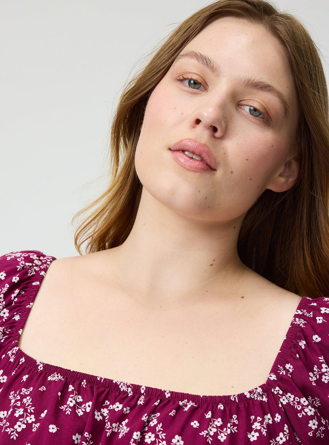 Puff Sleeve Mini Dress, CLASSIC DITSY FLORAL PURPLE, alternate