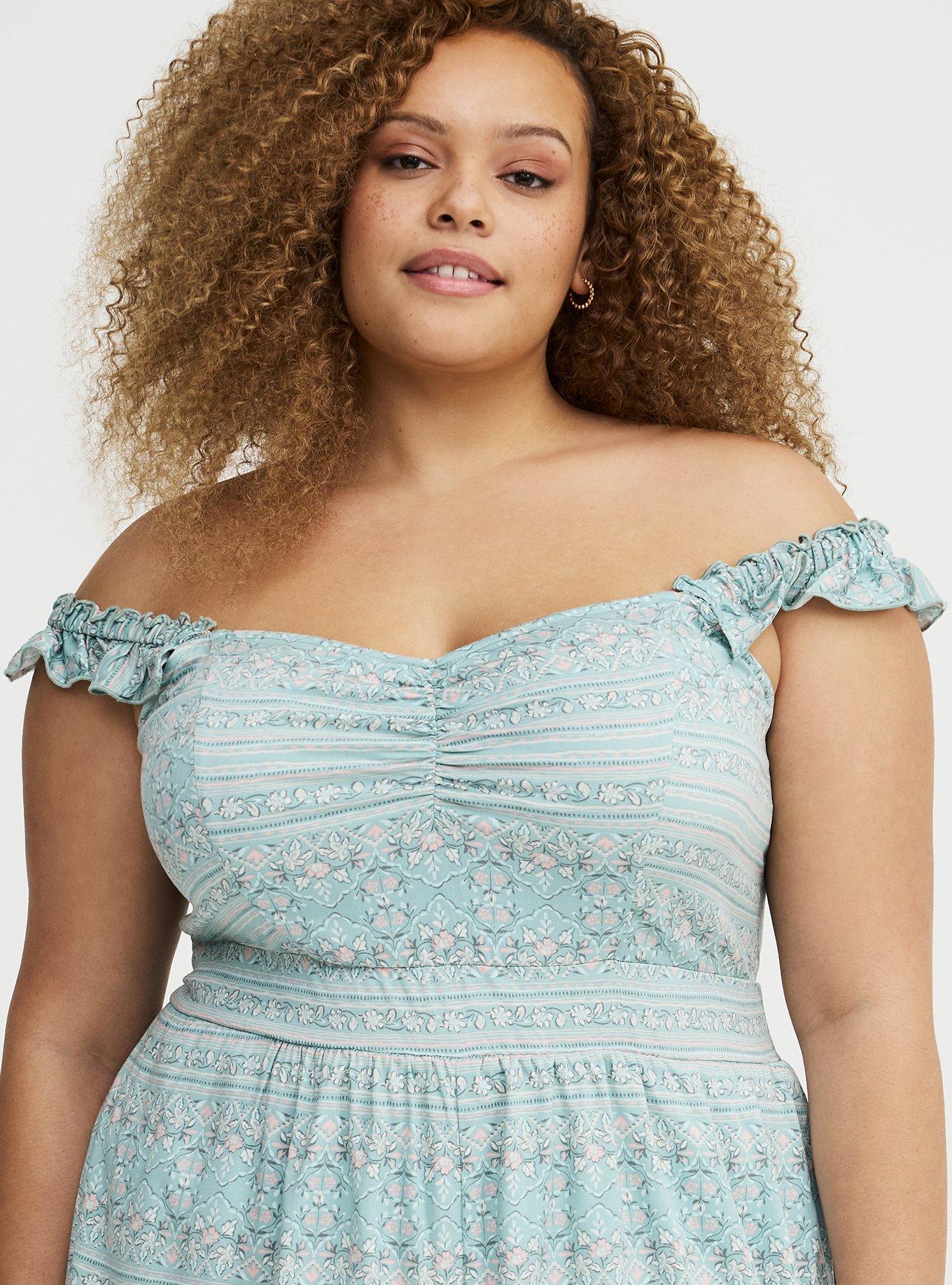 Ruffled Straps Layered Romper, JASMINE BORDER MINT, alternate