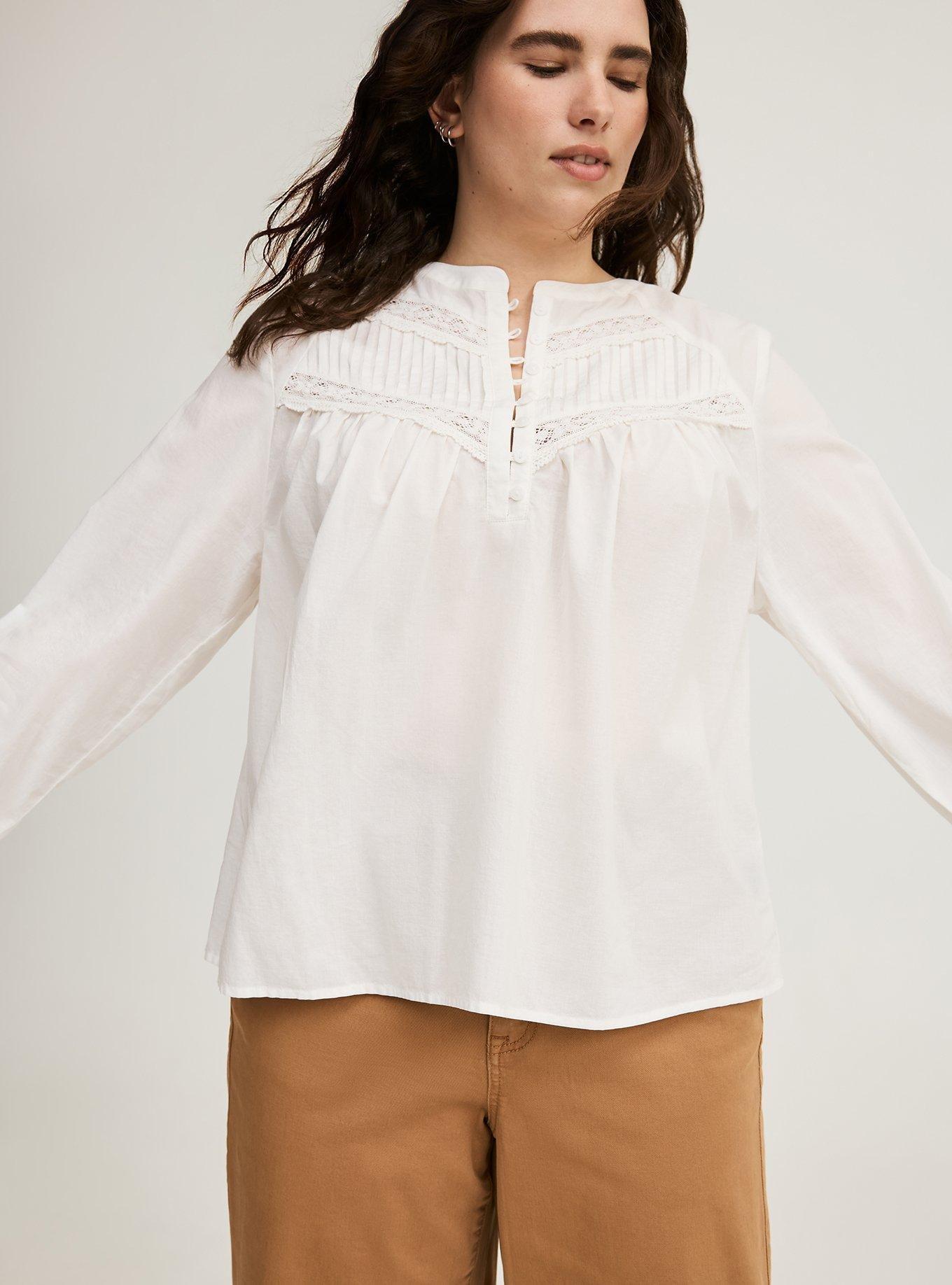 Voile Relaxed Long Sleeve Blouse