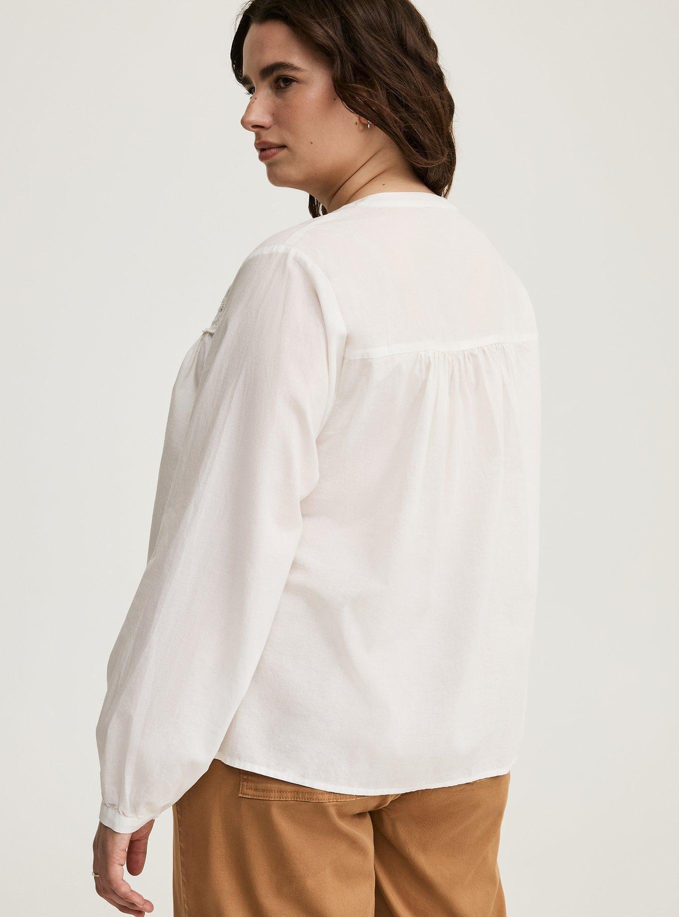 Voile Relaxed Long Sleeve Blouse