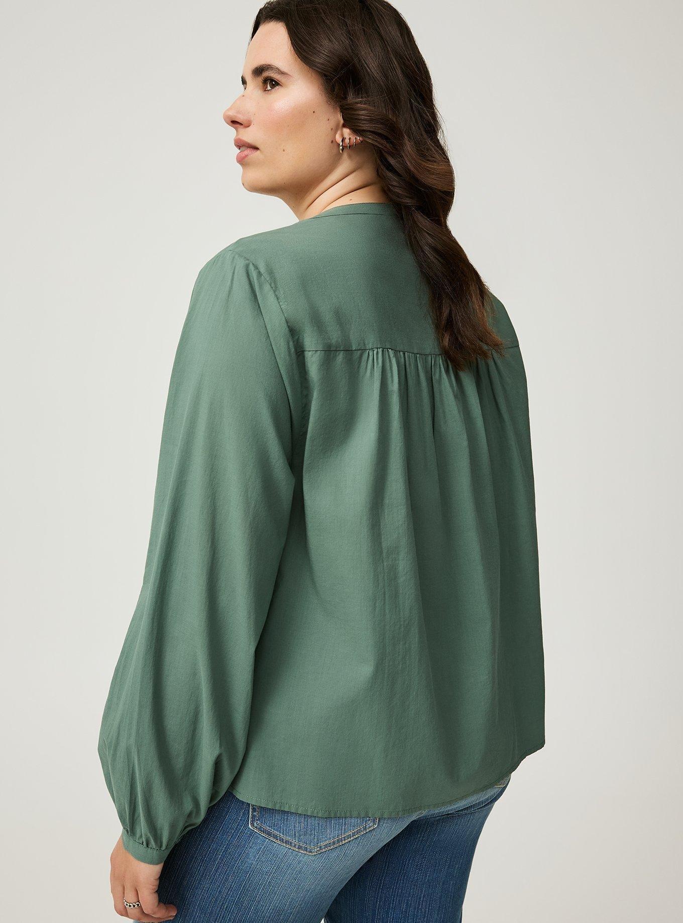 Voile Relaxed Long Sleeve Blouse 