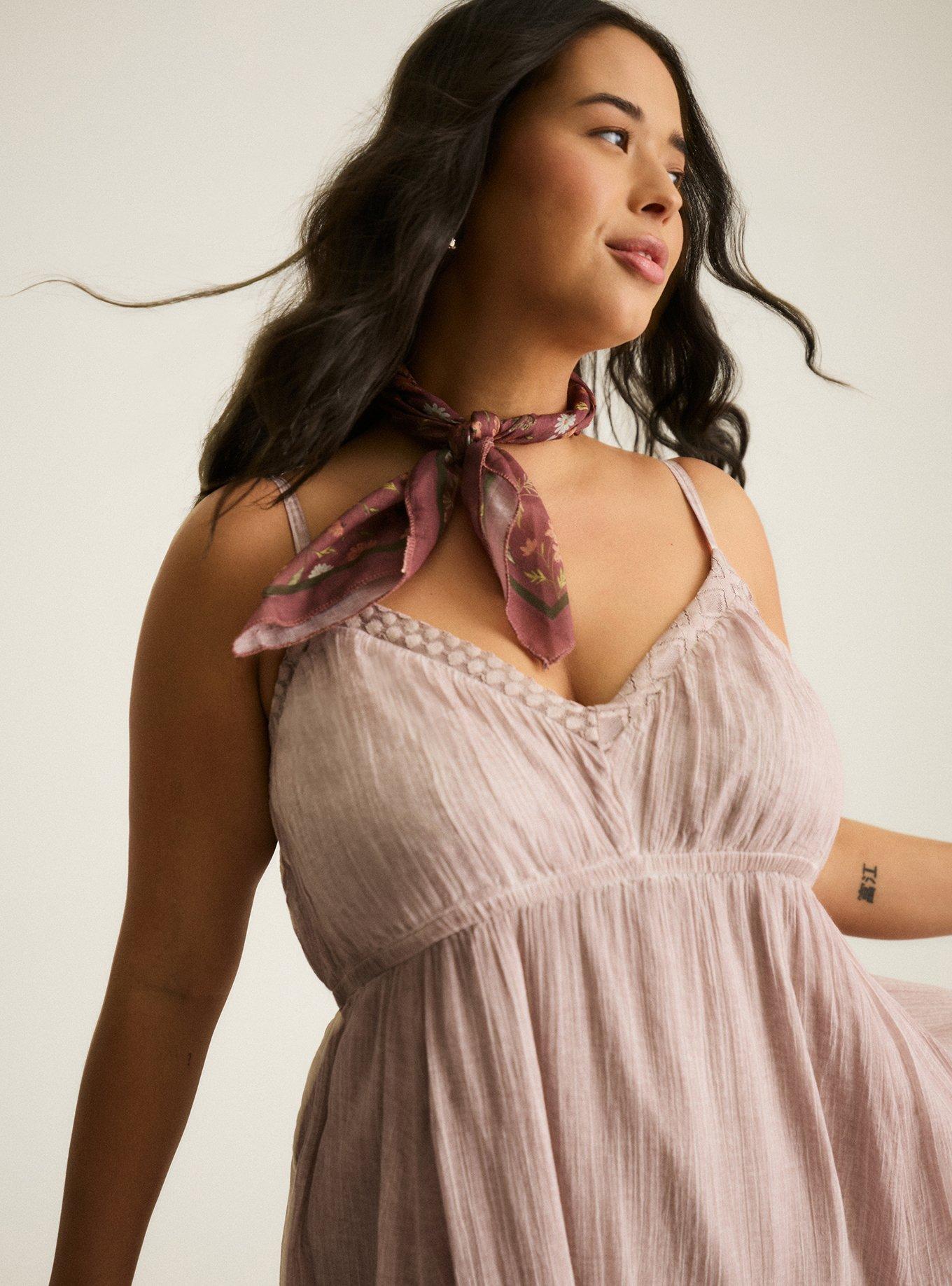 Festi Lace-Trim Maxi Dress