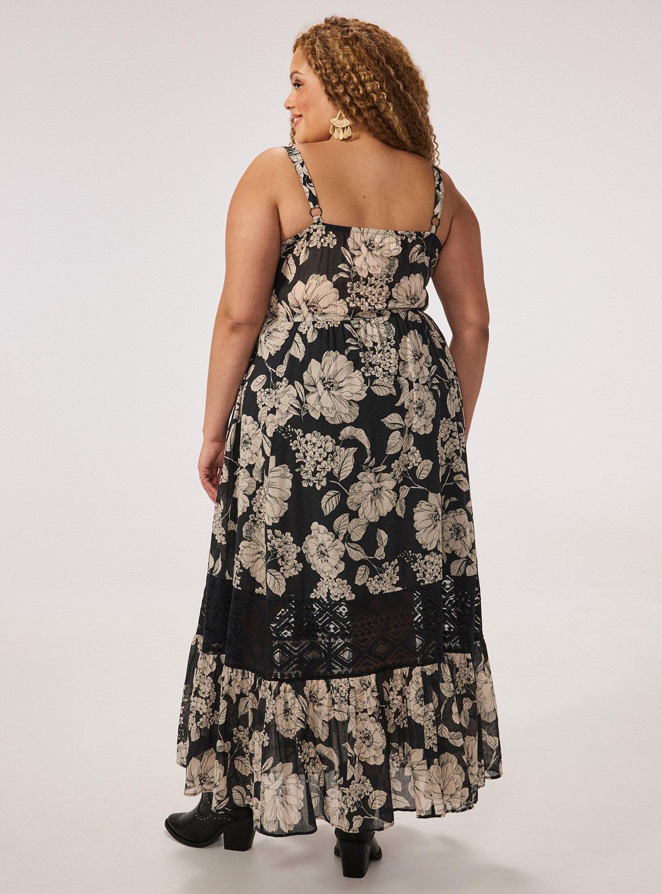 Festi Tie-Back Maxi Dress, ELECTRIC FLORAL BLACK, alternate