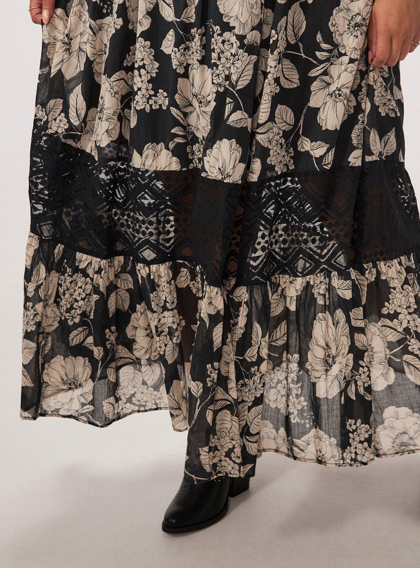 Festi Tie-Back Maxi Dress, ELECTRIC FLORAL BLACK, alternate
