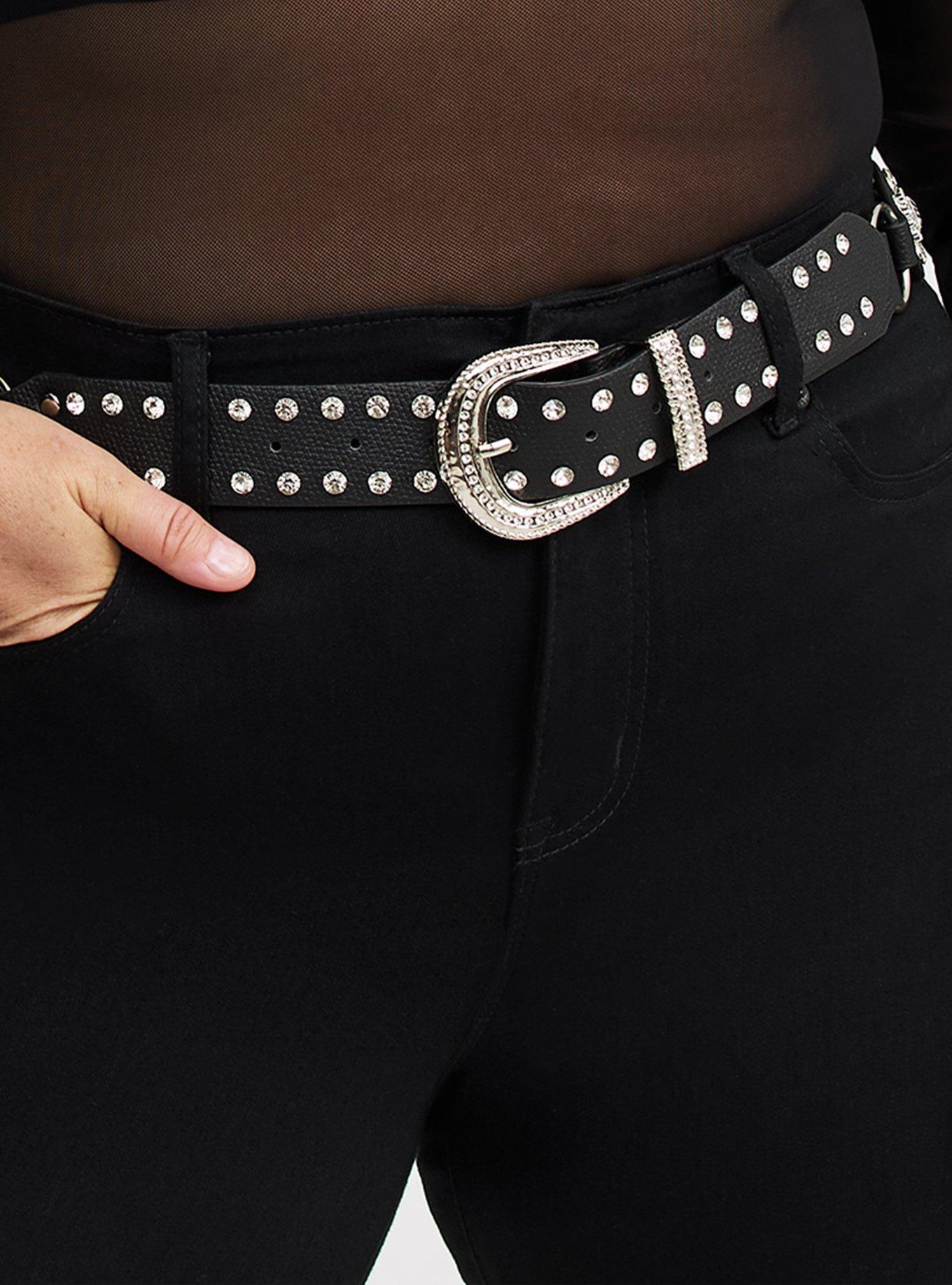 Studded Rhinestone Western Belt