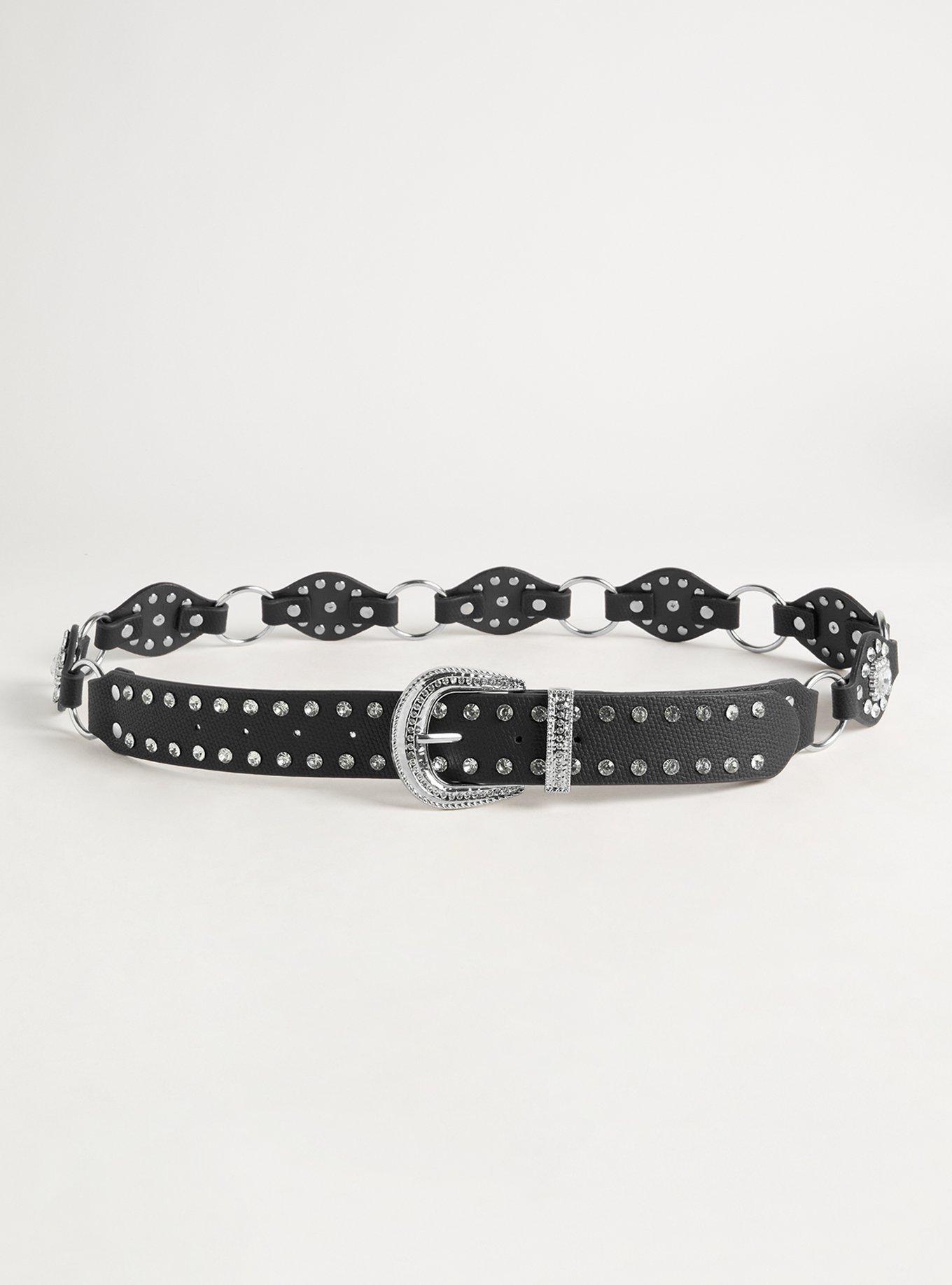 Studded Rhinestone Western Belt