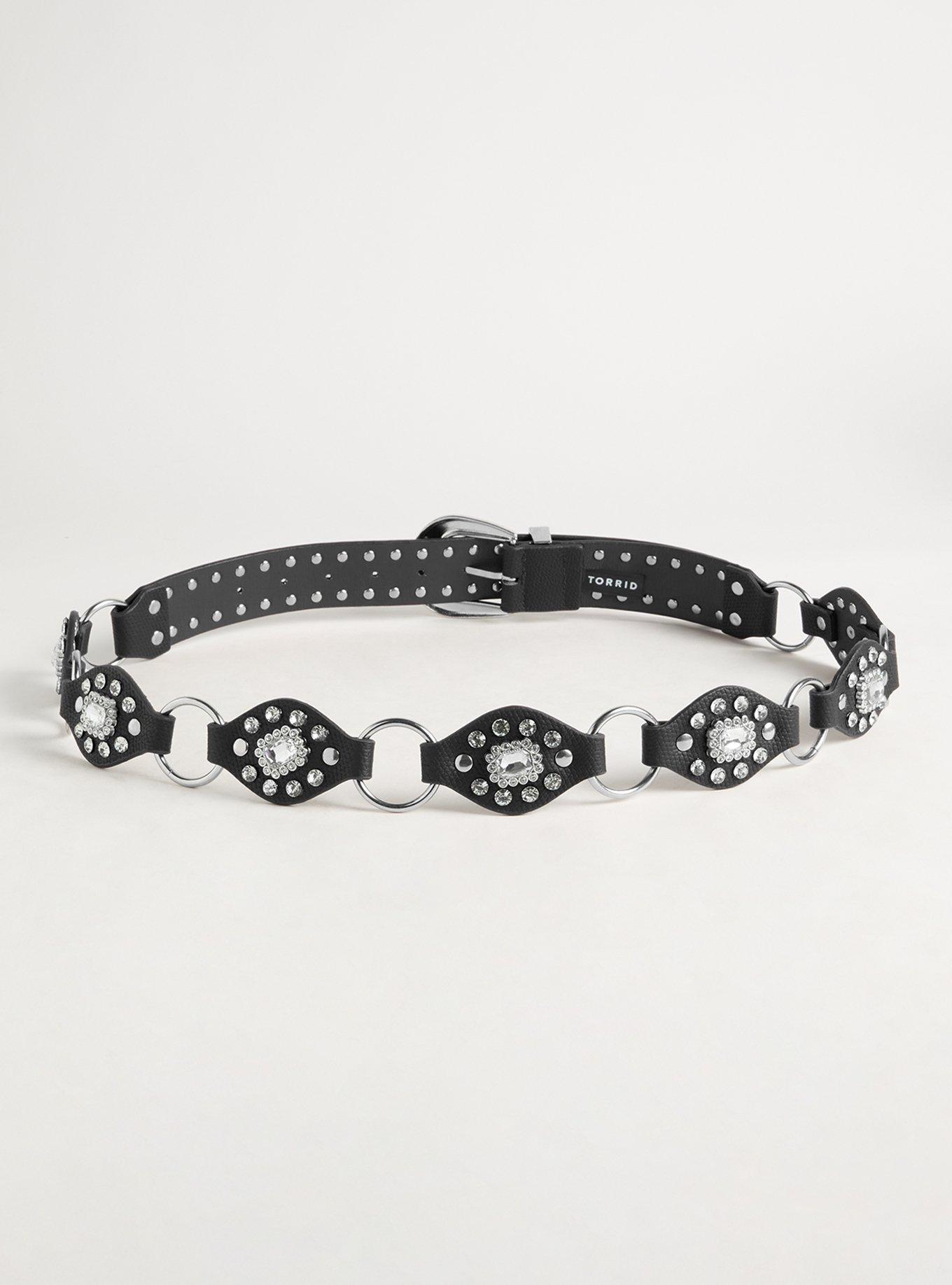 Studded Rhinestone Western Belt
