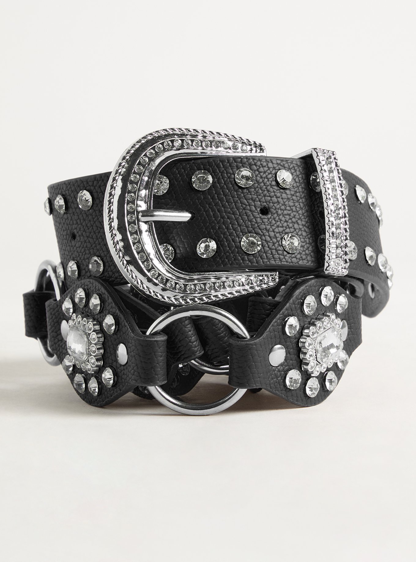 1183 Women\'s Western Studded Belt, True Black Nocona Women main image 2