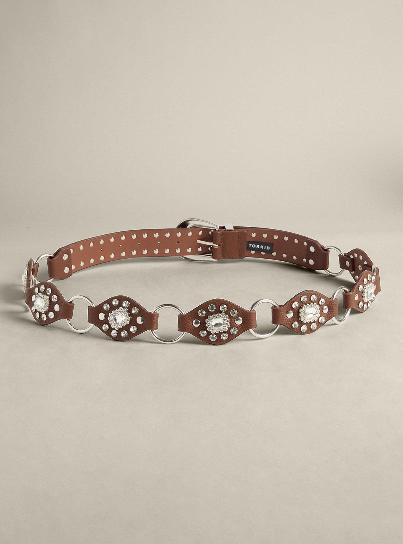 Studded Rhinestone Western Belt