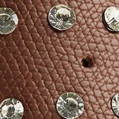 Studded Rhinestone Western Belt, BROWN, swatch