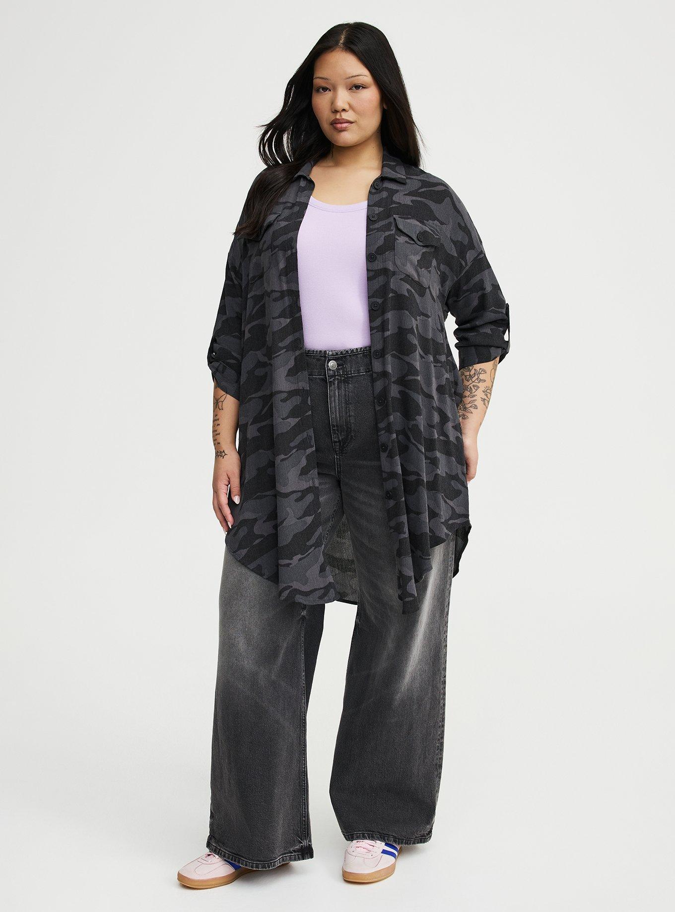 Oversized Shacket, CAMO CADET GREY, alternate