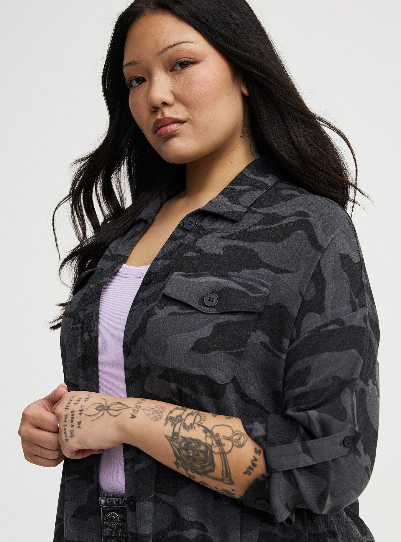 Oversized Shacket, CAMO CADET GREY, alternate