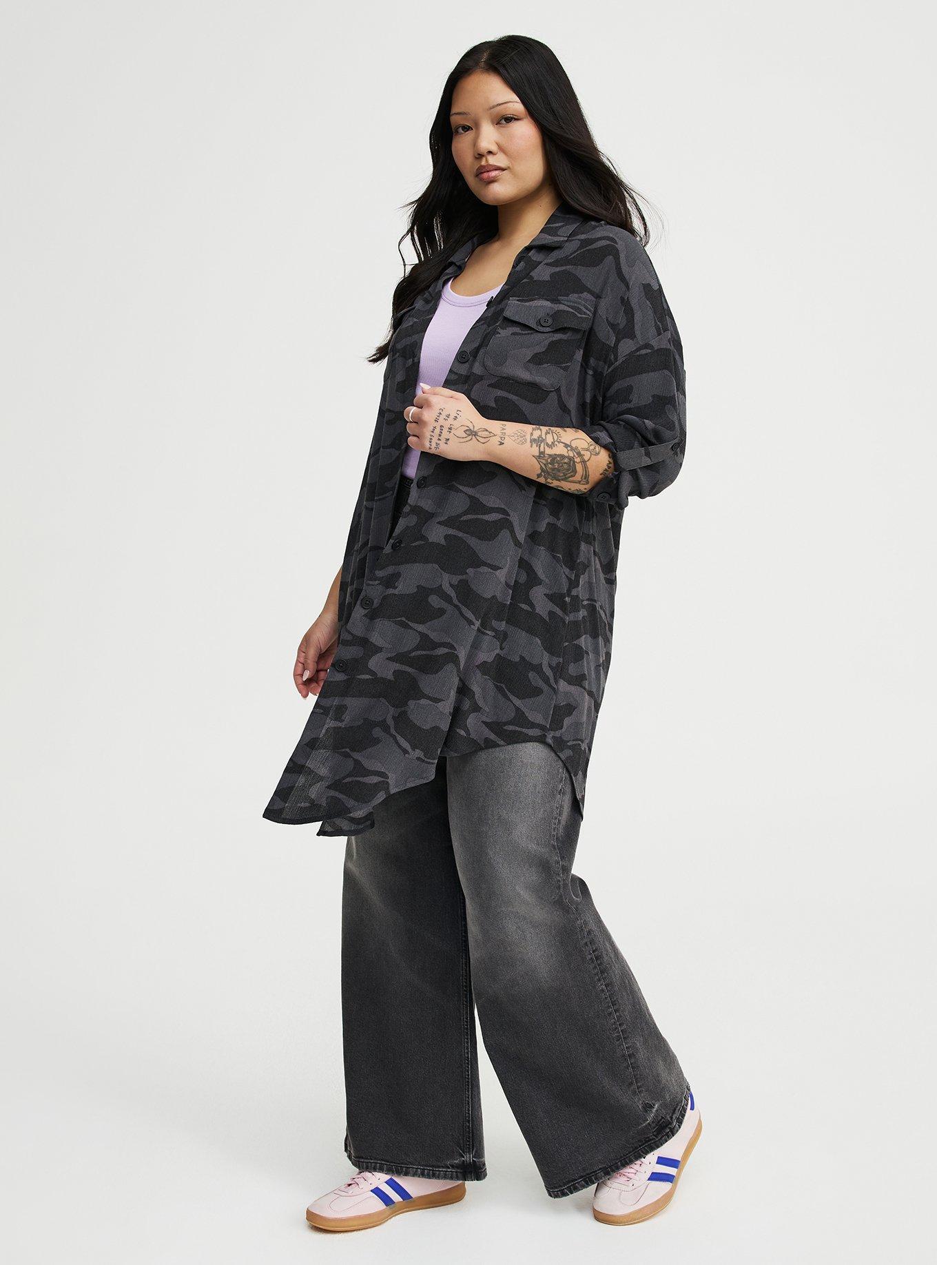 Oversized Shacket, CAMO CADET GREY, alternate