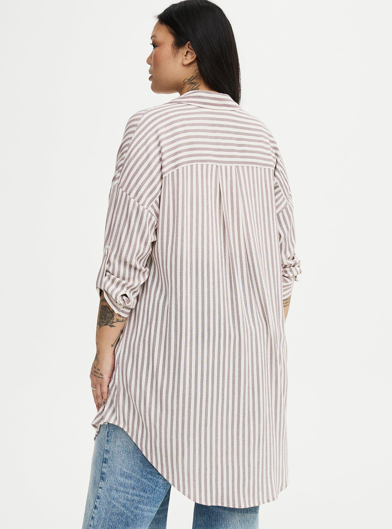 Oversized Shacket, XANDER STRIPE TAN, alternate