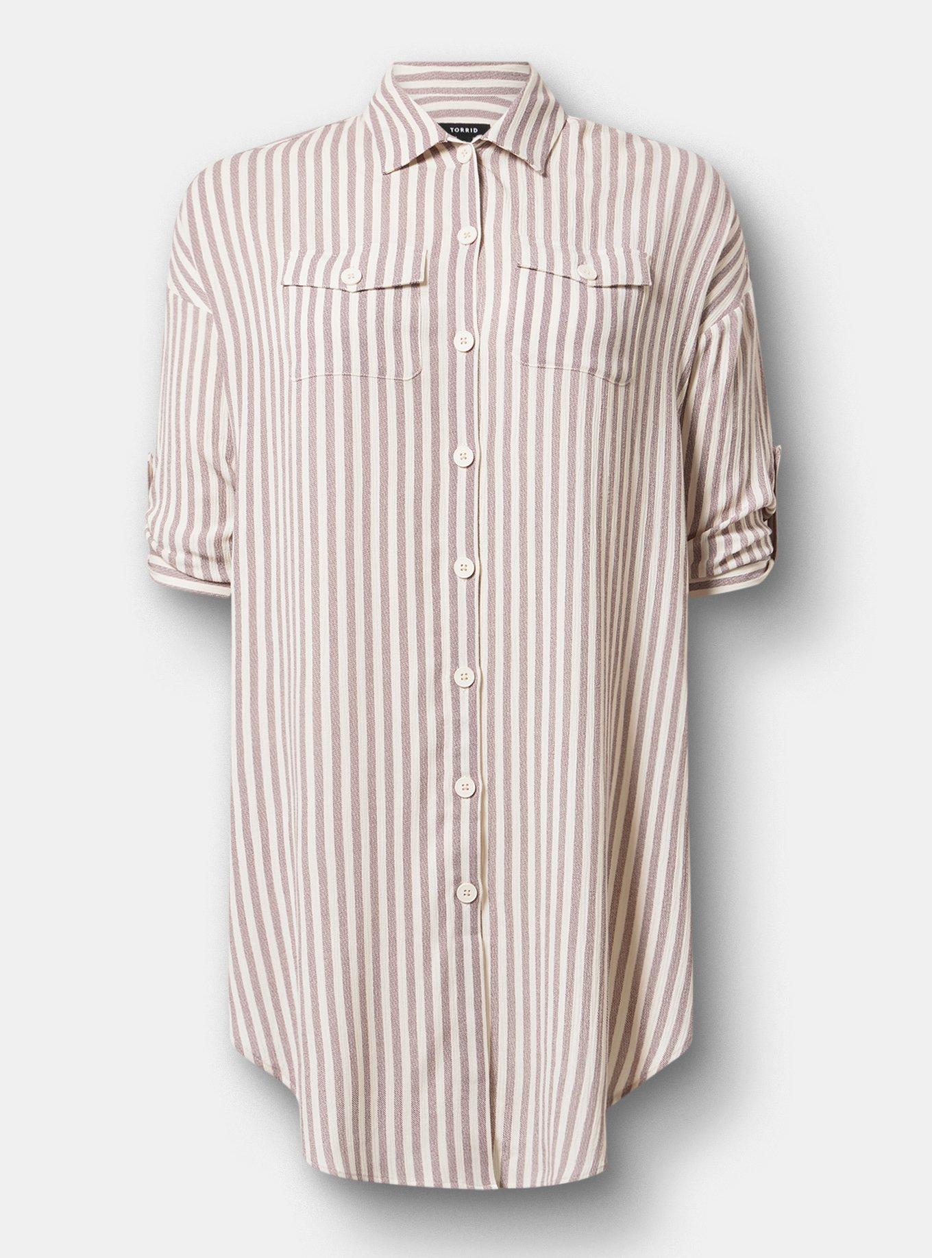 Oversized Shacket, XANDER STRIPE TAN, hi-res