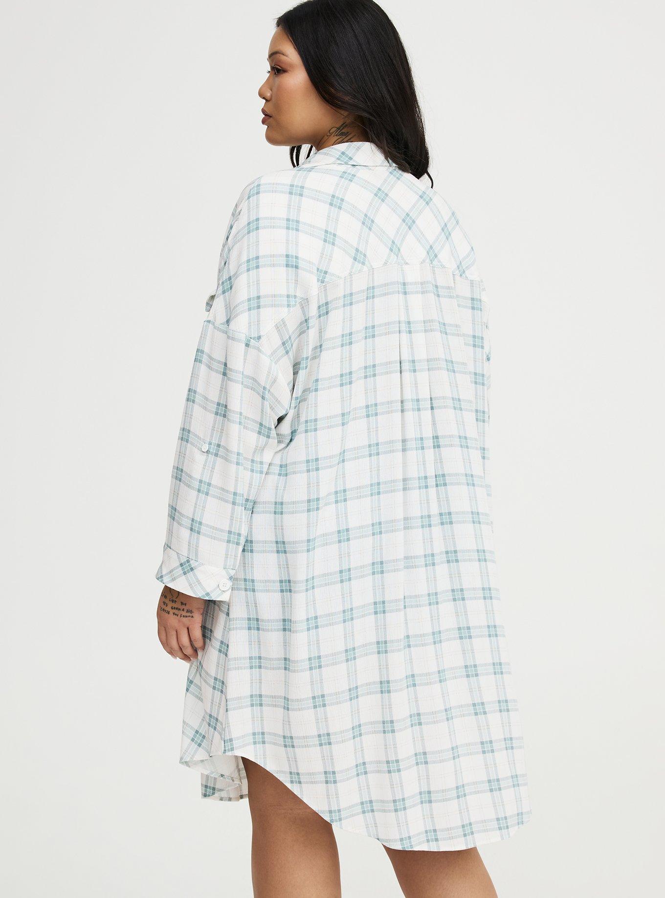 Oversized Shacket, ANYA PLAID IVORY, alternate