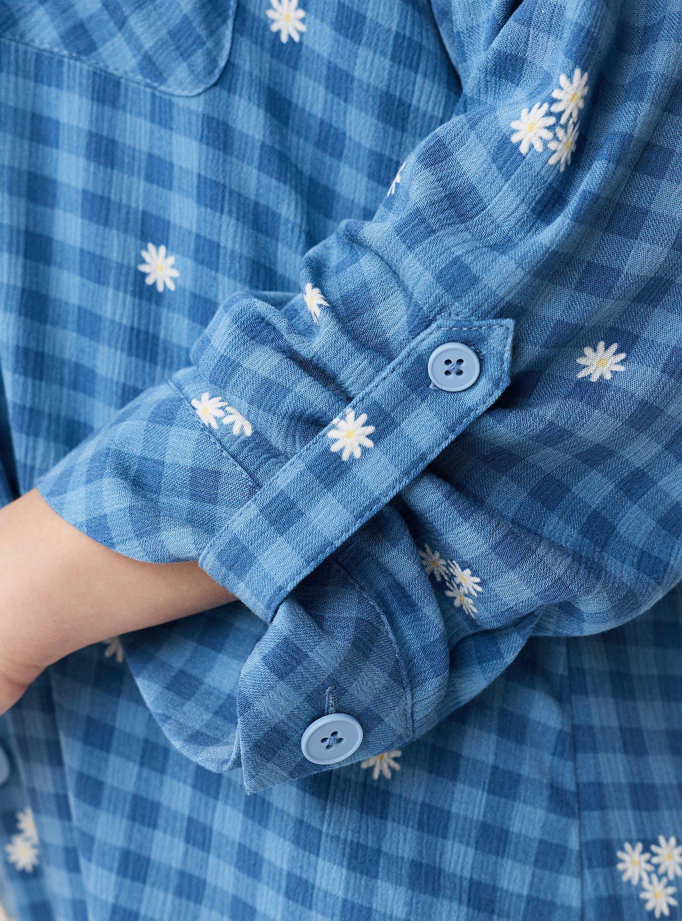 Oversized Shacket, GOOD DAY DAISIES BLUE, alternate