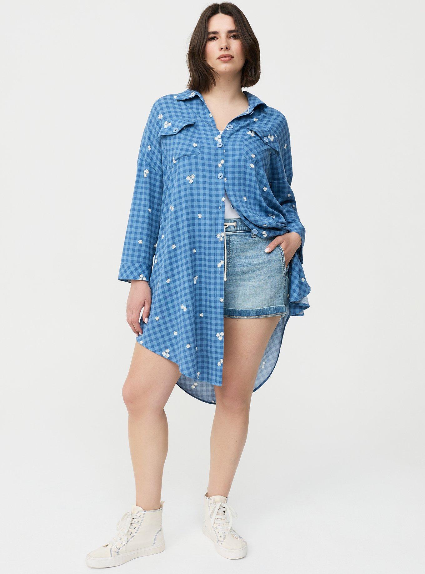 Oversized Shacket, GOOD DAY DAISIES BLUE, alternate