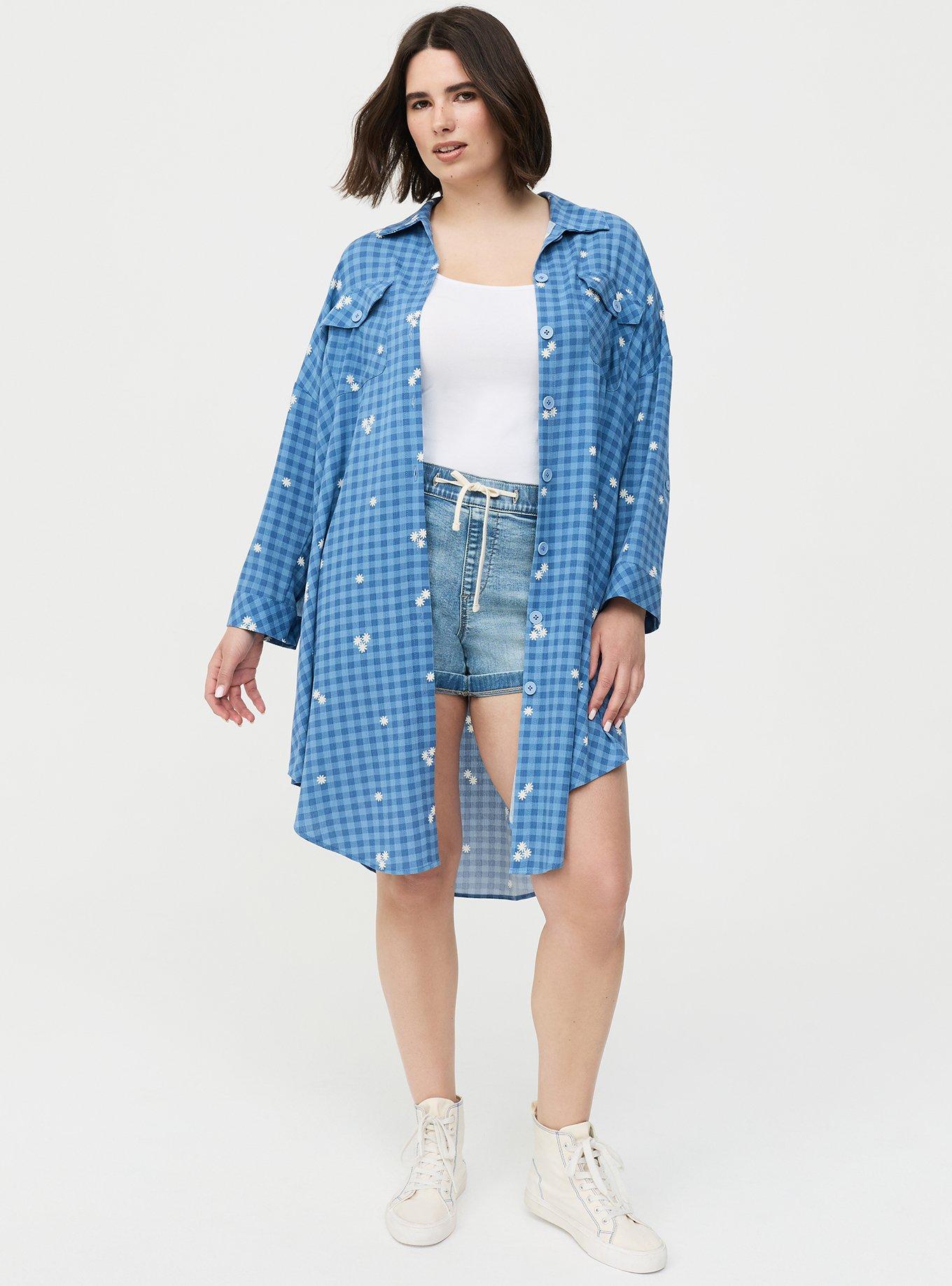 Oversized Shacket, GOOD DAY DAISIES BLUE, hi-res