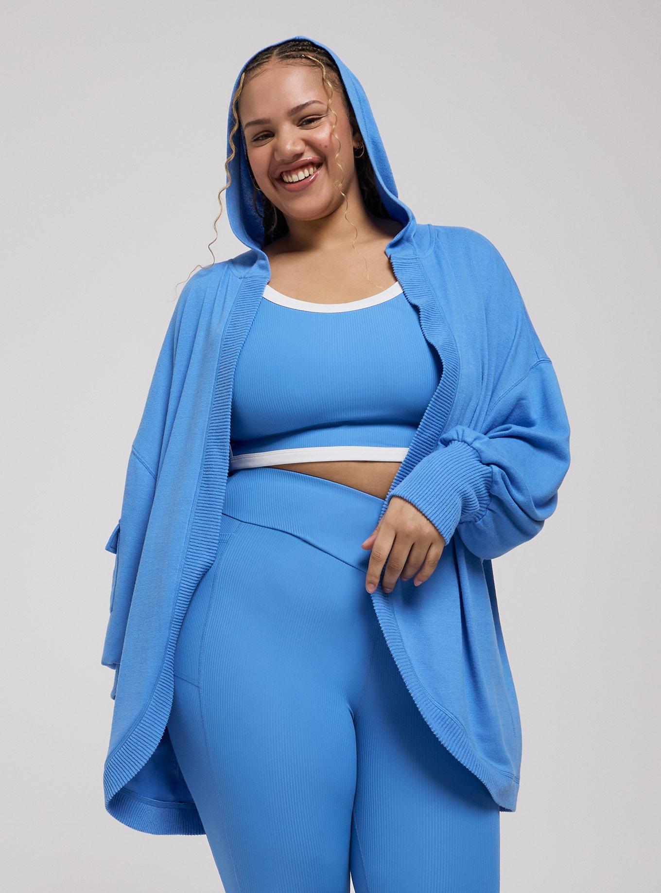 TRU Super Soft Plush Cool Down Hooded Cardigan, REGATTA, hi-res