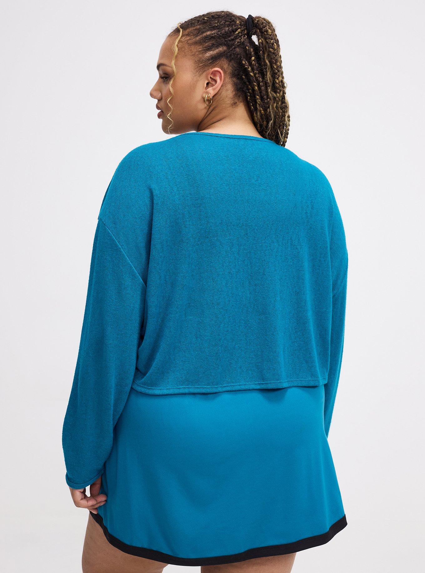 Hacci Reversible Crop Overshirt, OCEAN DEPTHS, alternate