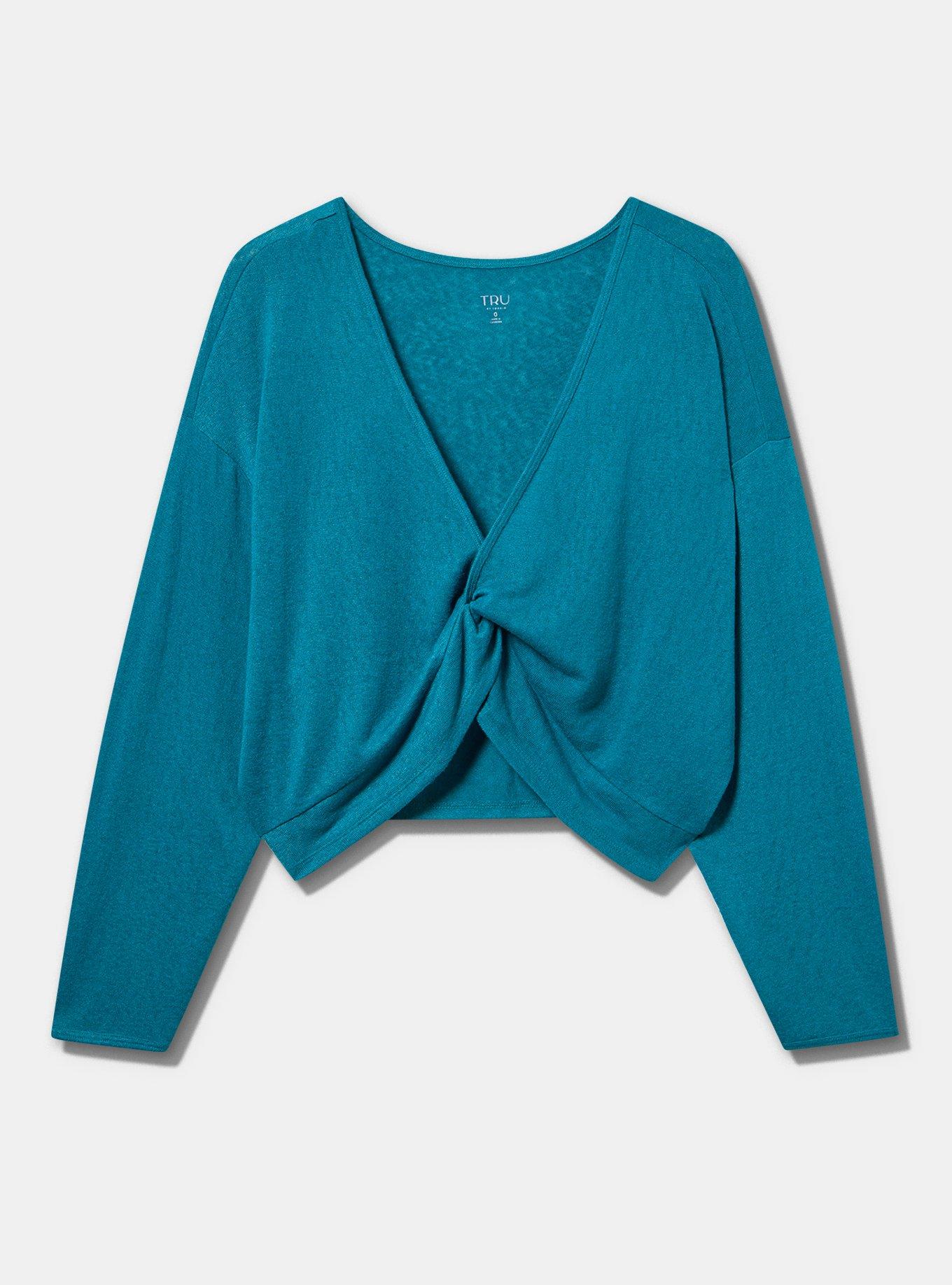 Hacci Reversible Crop Overshirt, OCEAN DEPTHS, flat