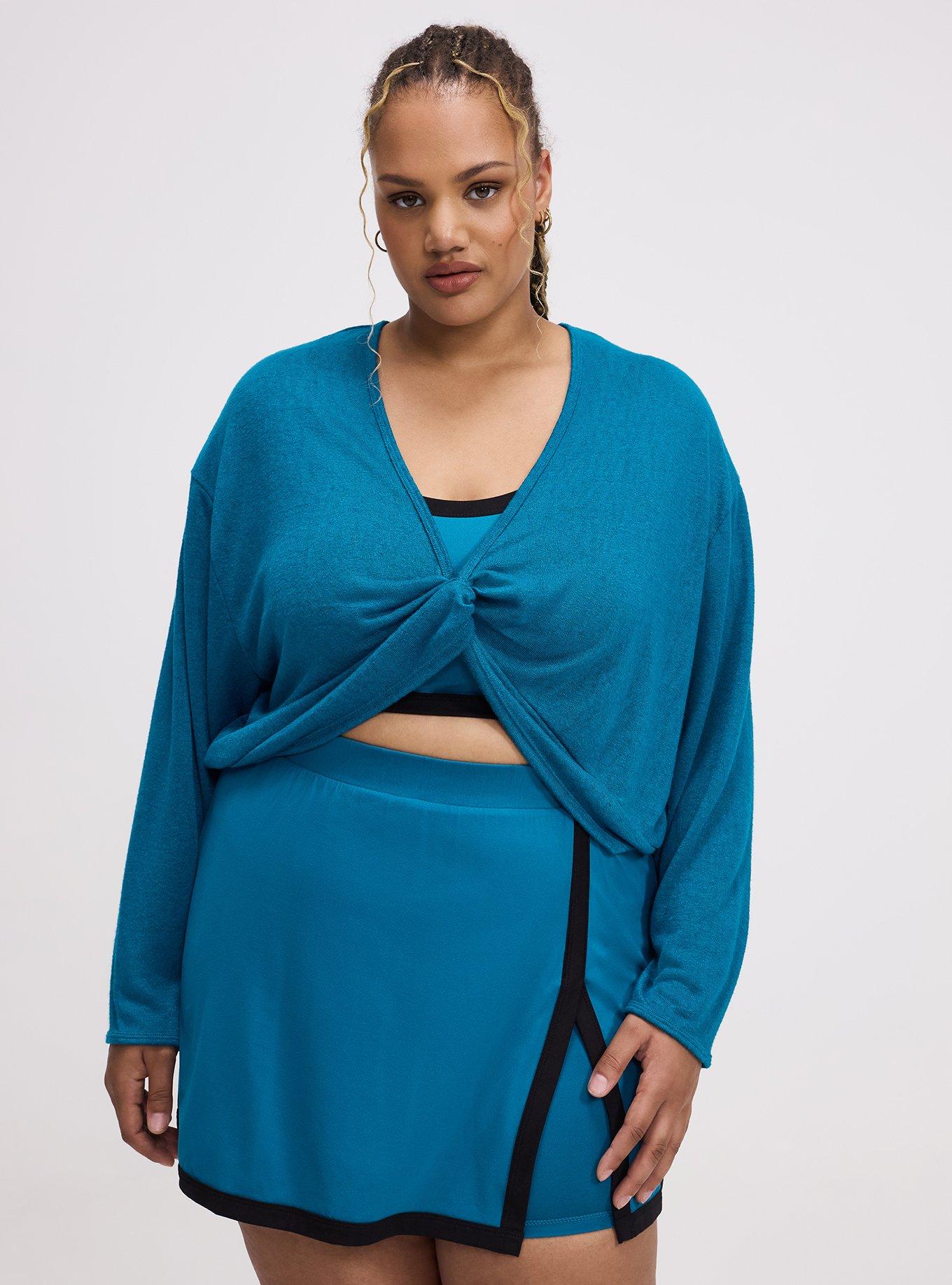 Hacci Reversible Crop Overshirt, OCEAN DEPTHS, hi-res